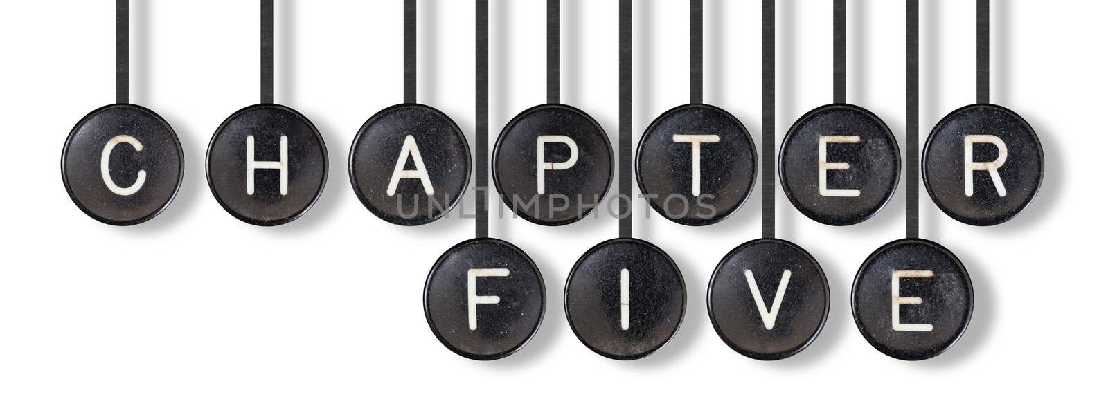 Typewriter buttons, isolated on white background - Chapter five