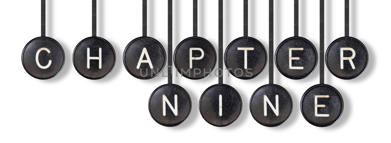 Typewriter buttons, isolated on white background - Chapter nine