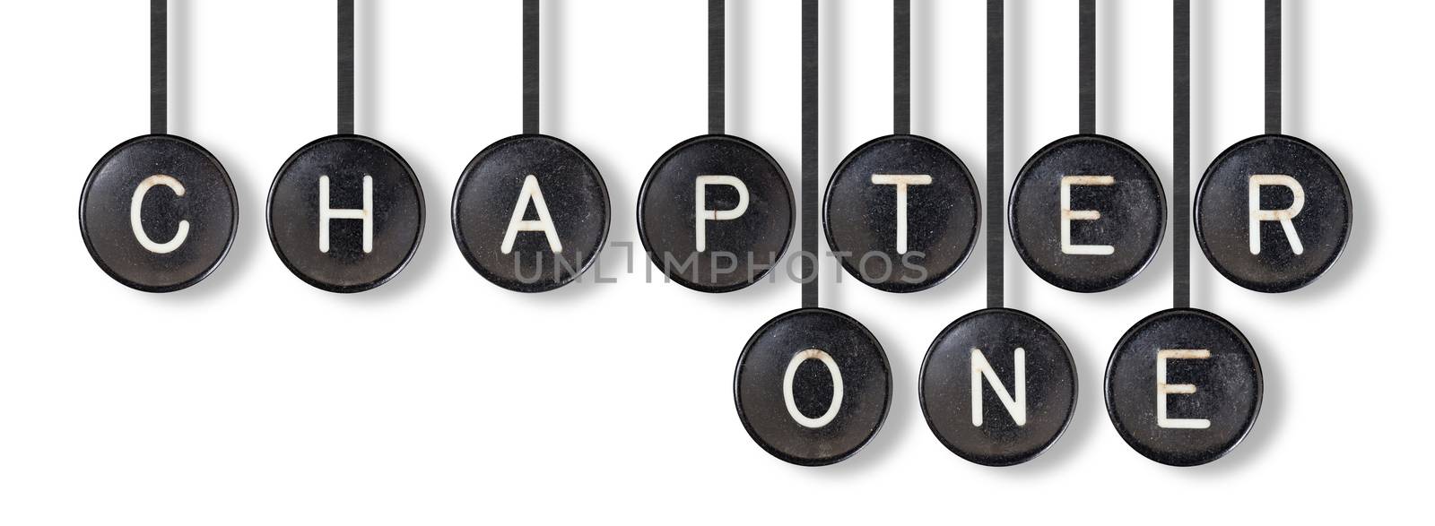 Typewriter buttons, isolated on white background - Chapter one