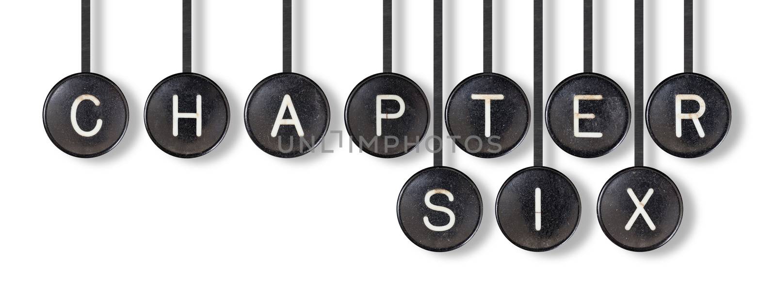 Typewriter buttons, isolated on white background - Chapter six