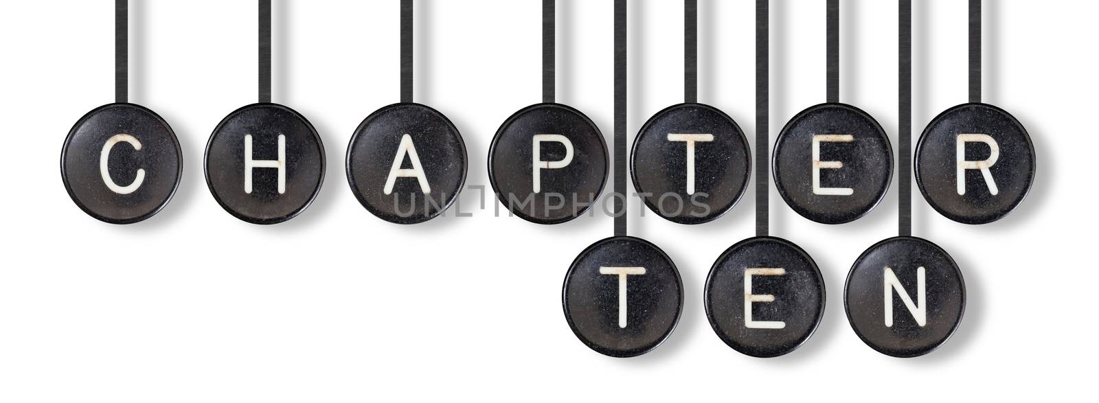 Typewriter buttons, isolated on white background - Chapter ten