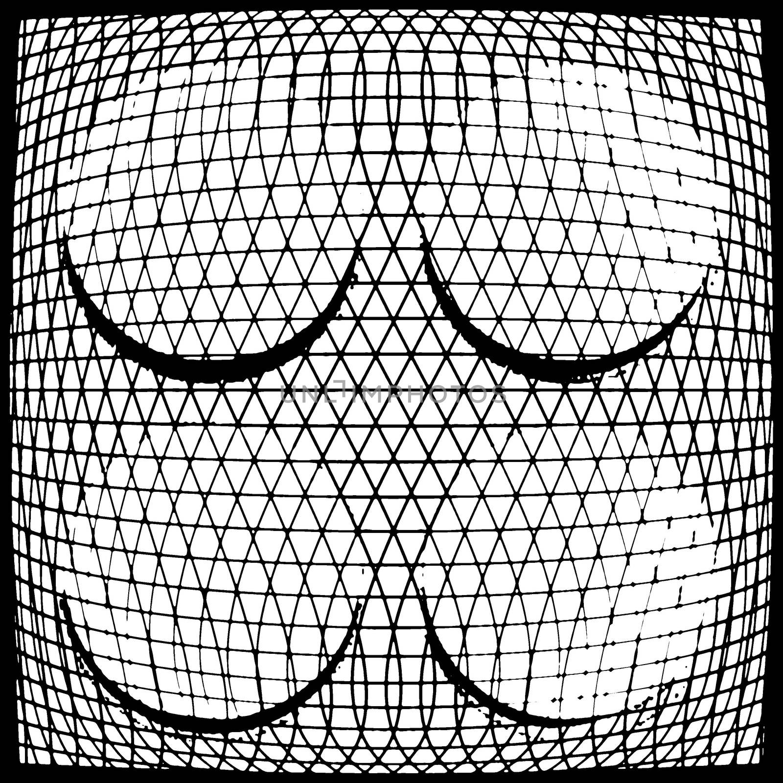 Digital computer graphic with a illusion of cirles