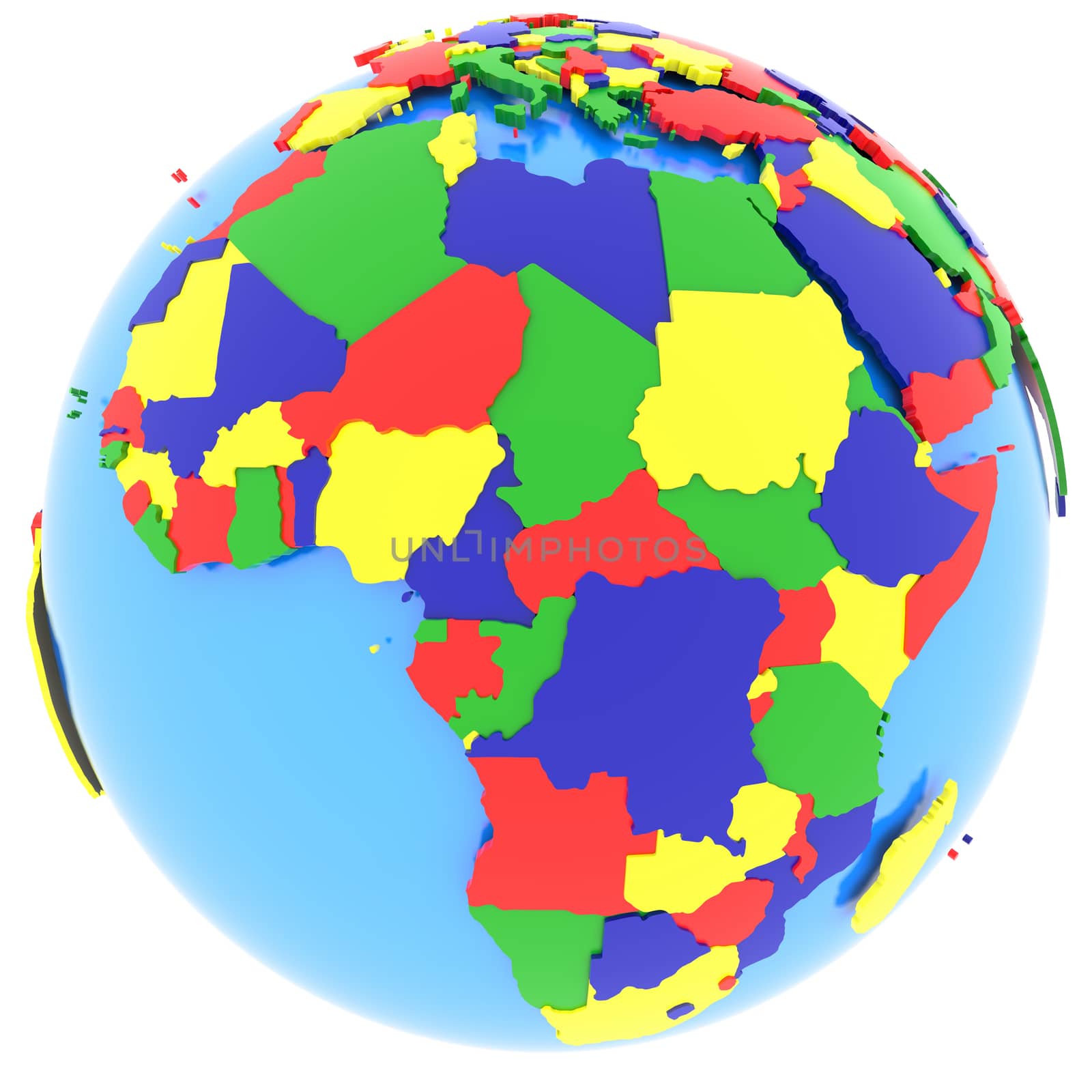 Africa on the globe by Harvepino