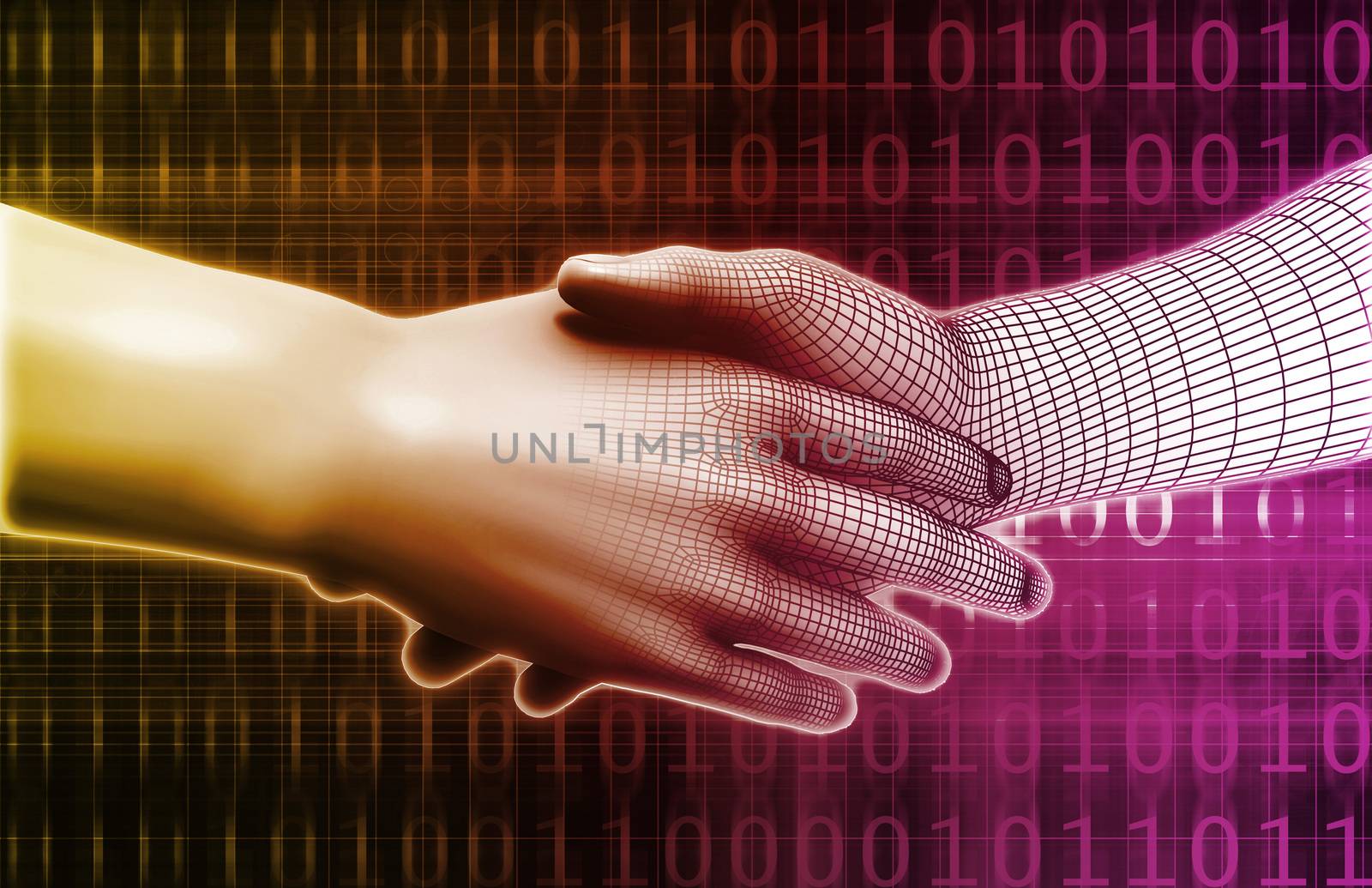 Digital Handshake Between Man and Machine Technology