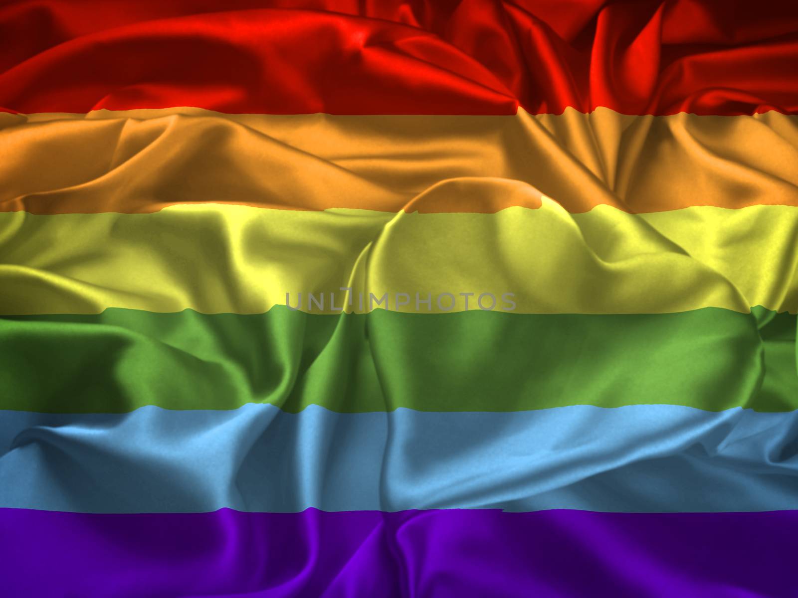 Very large version of the gay pride flag