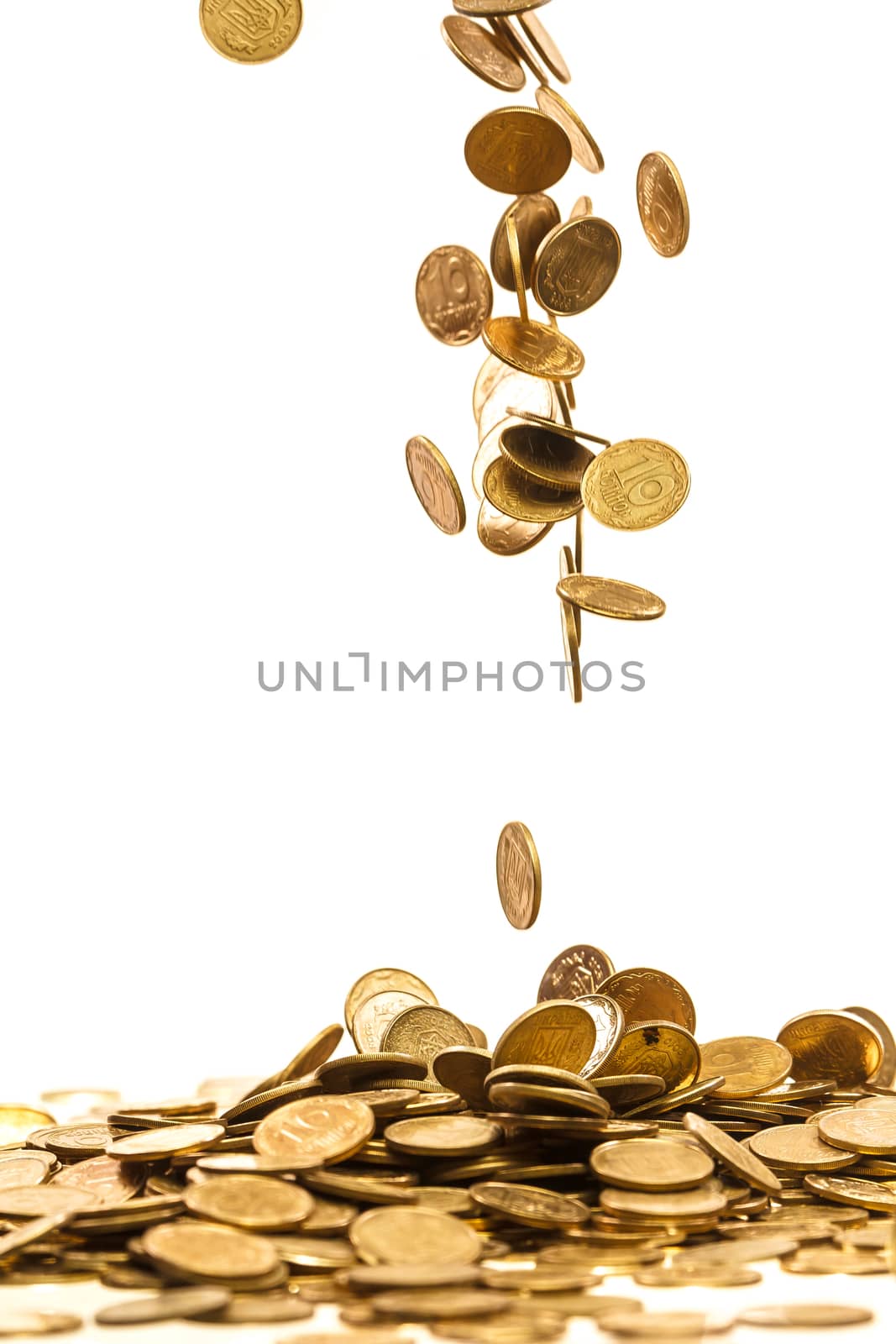 falling gold coins