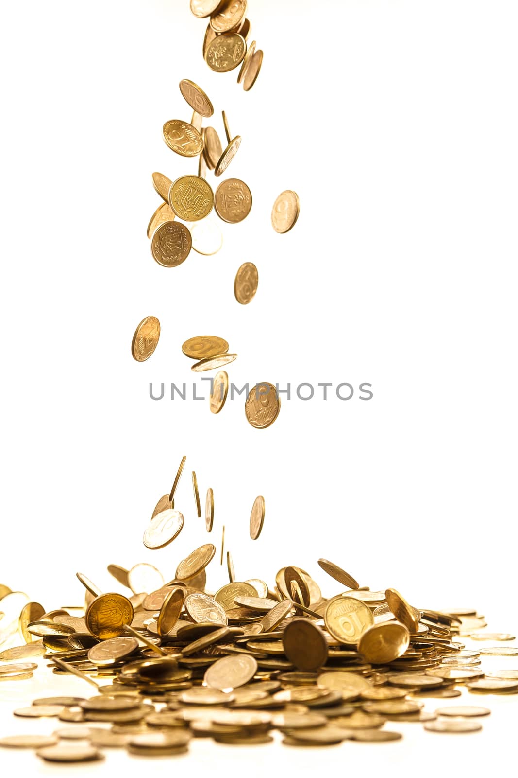 falling gold coins