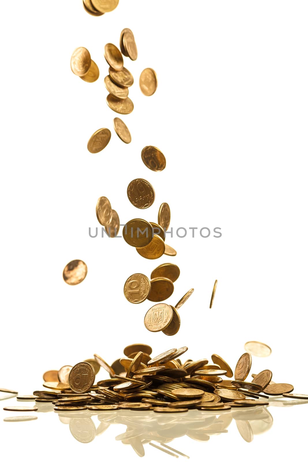 falling gold coins