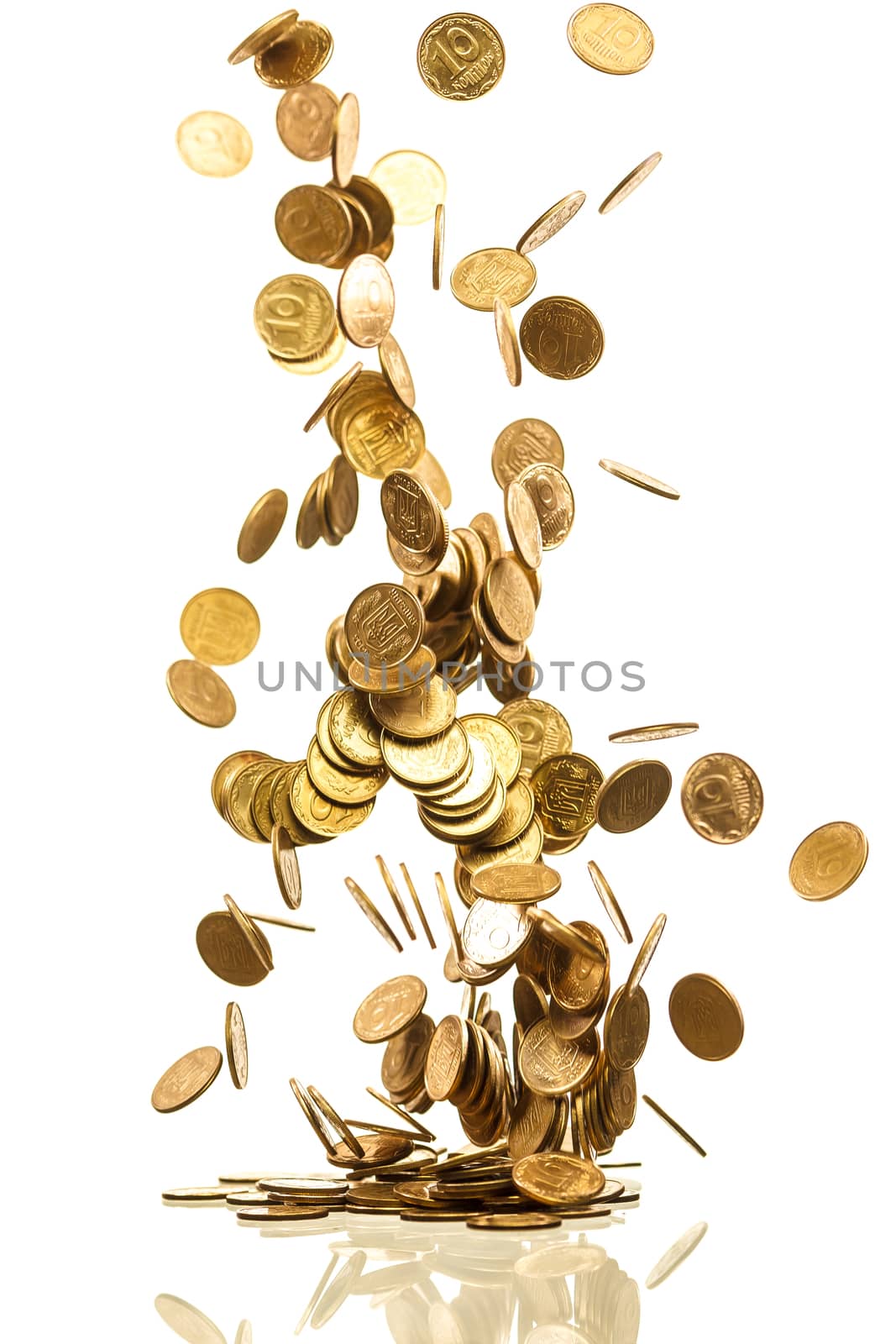 falling gold coins