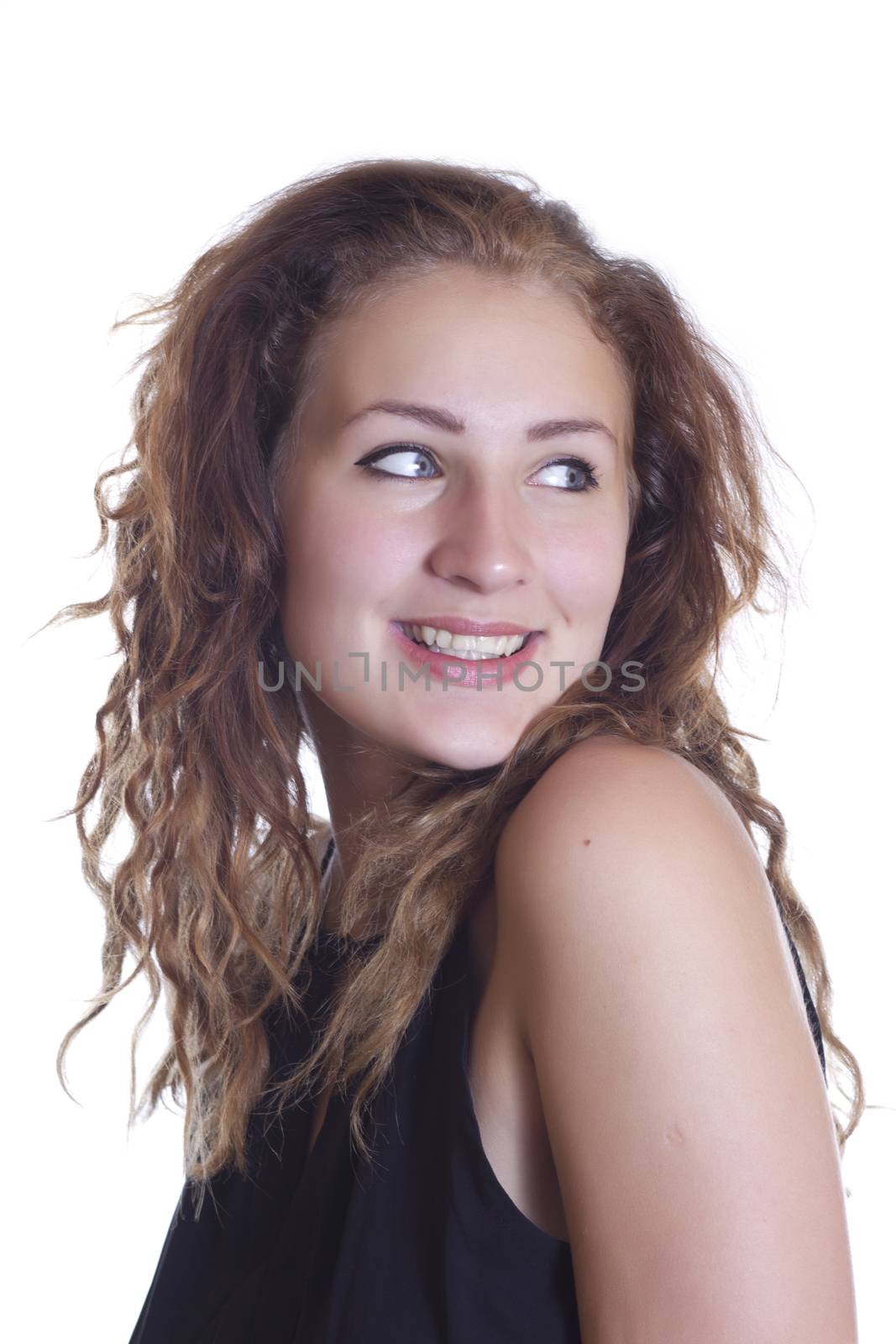 Beautiful teenage girl portrait happy smiling by Irina1977