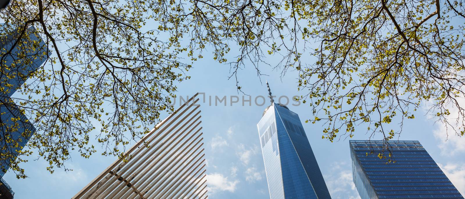 New York, USA, World Trade Center. Manhattan modern architecture.