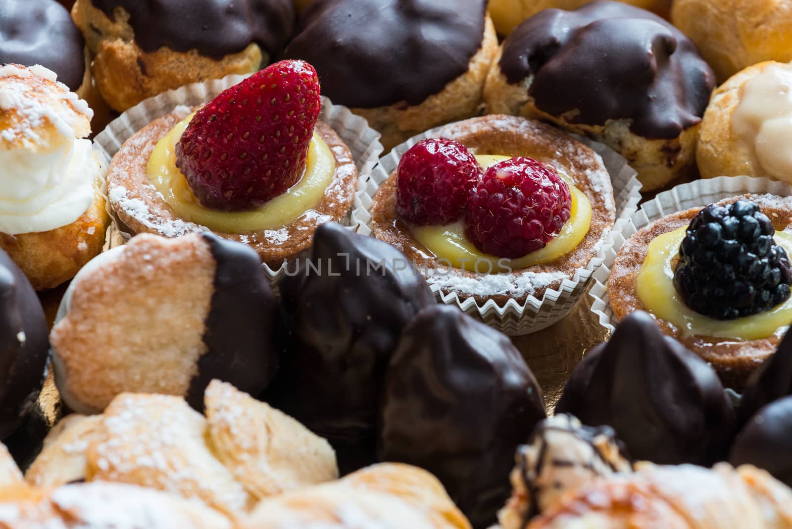 A nice view of typical italian pastries.