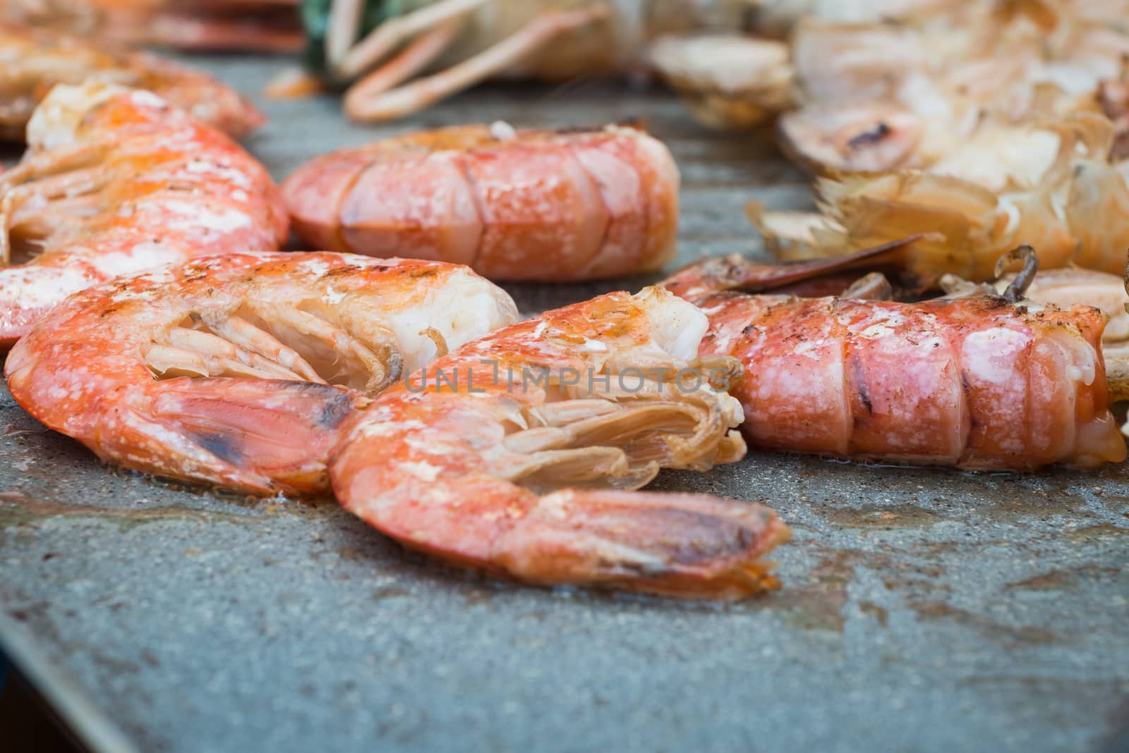 Cooked grilled shrimps by Robertobinetti70