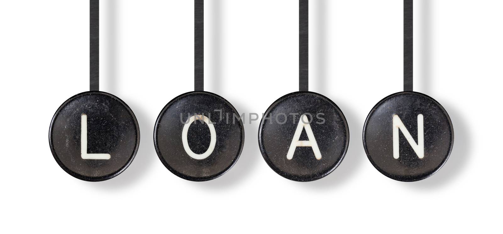 Typewriter buttons, isolated - Loan by michaklootwijk