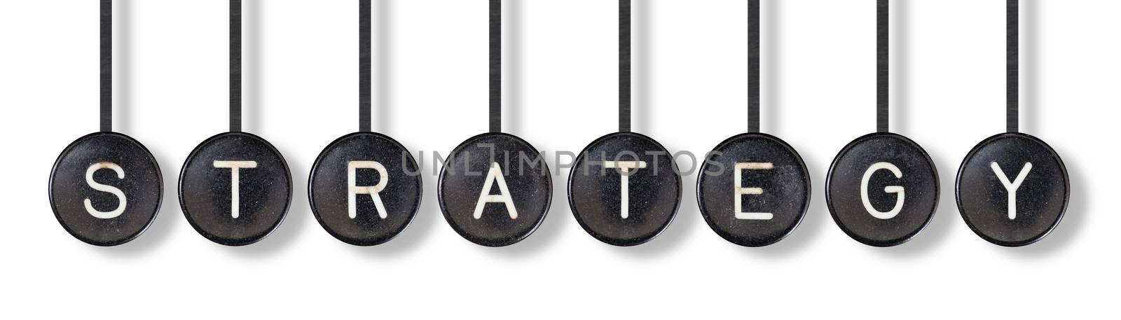 Typewriter buttons, isolated on white background - Strategy