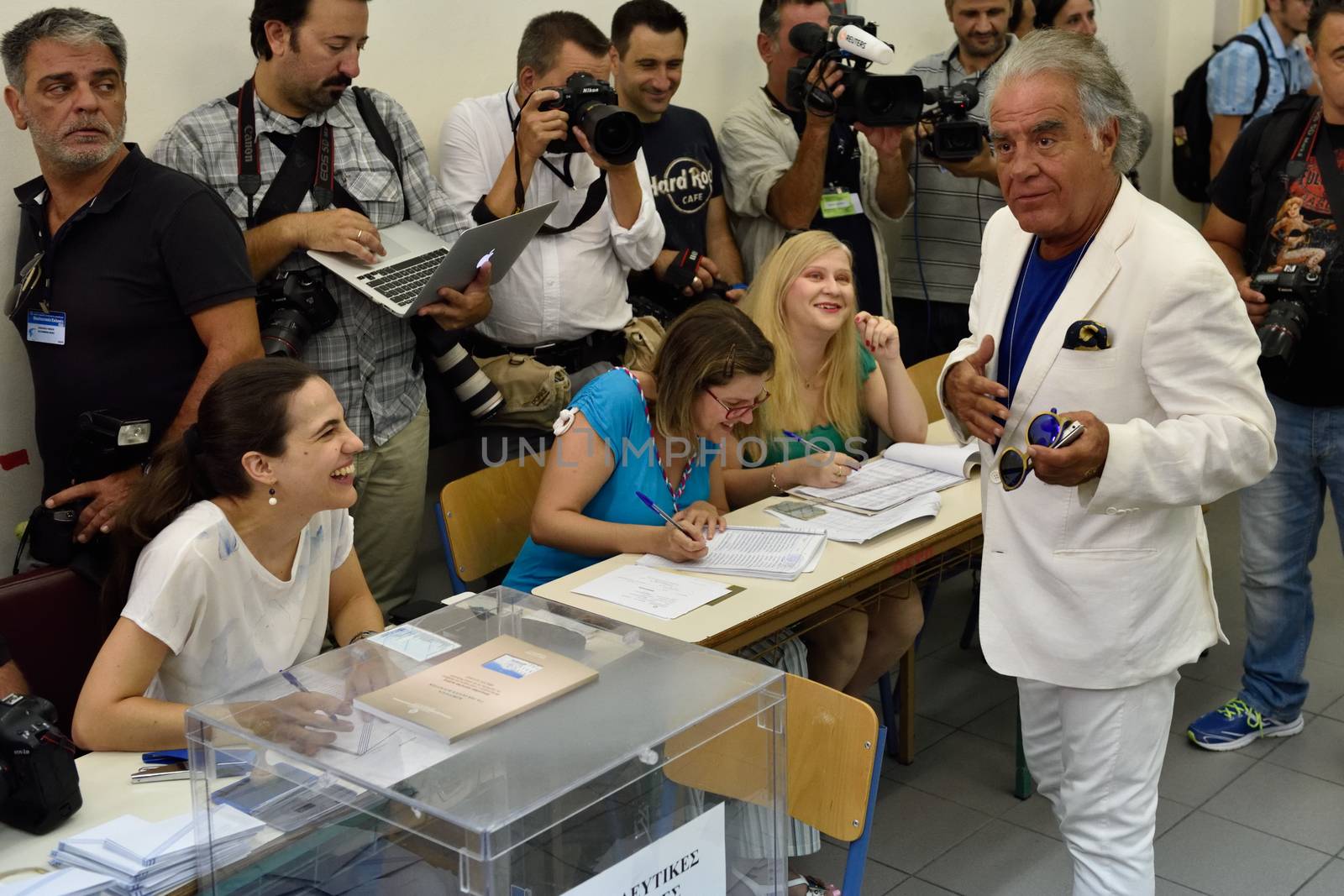 GREECE, Athens: Approximately 10 million voters are called upon to vote in the snap general election to elect a new parliament on September 20, 2015, only eight months after the last general election in Greece  Greek voters head to the polls today in a tightly fought general election which is expected to be nail-bitingly close. 	