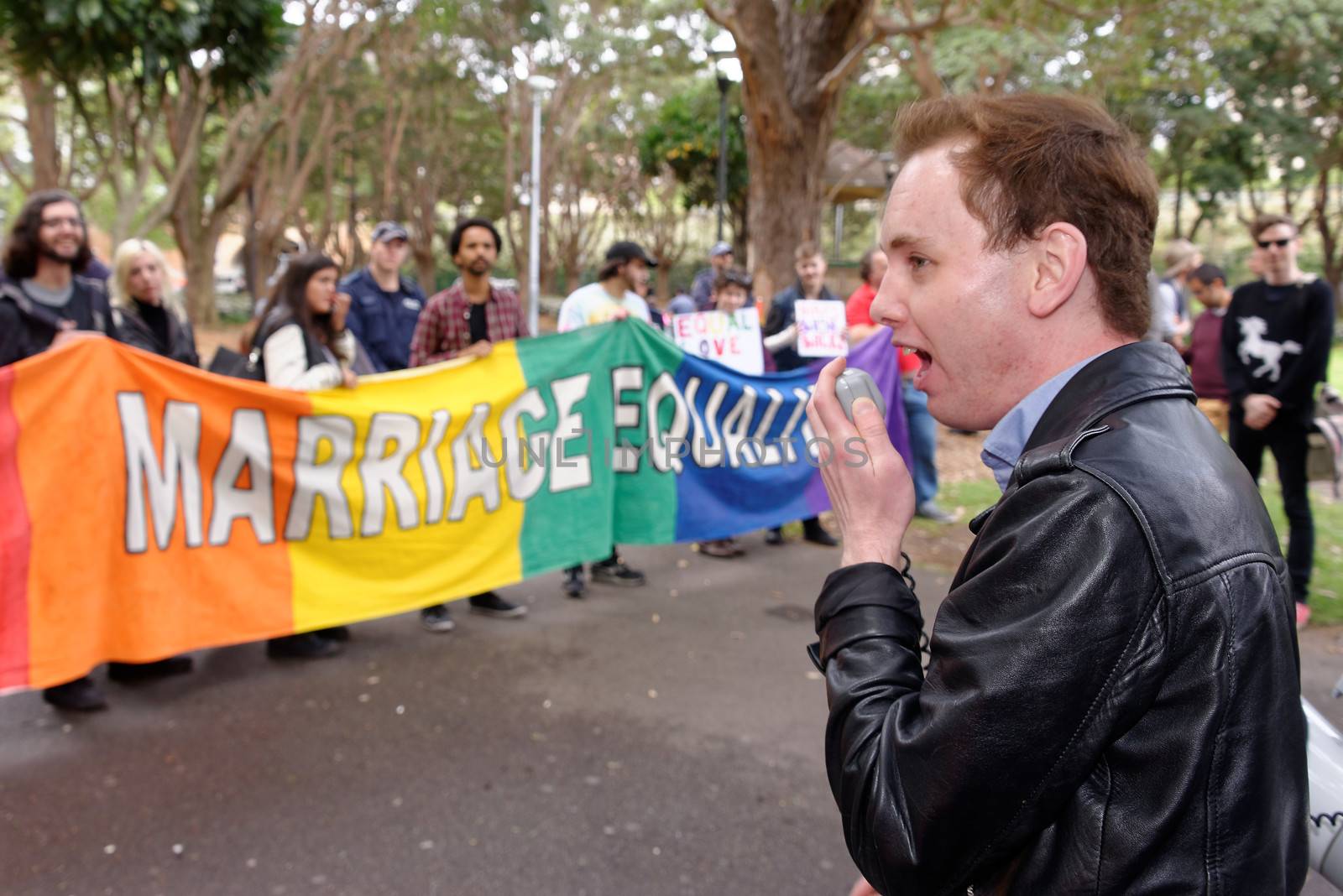 AUSTRALIA, Sydney: Amid ongoing discussion in federal government over marriage equality, New South Wales MP Reverend Fred Nile leads a Unity Australia rally from Belmore Park to Martin Place on September 20, 2015 to celebrate marriage and family and to protect traditional marriage