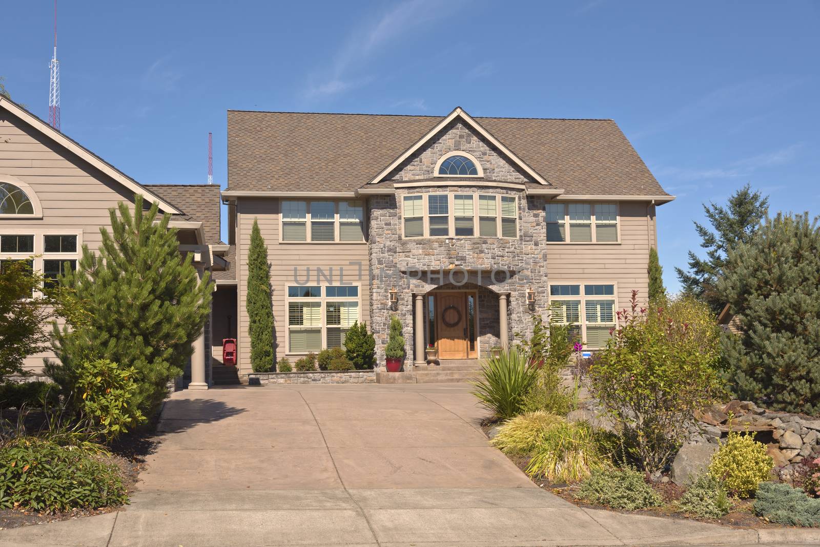 Mansion home and garden in Happy valley Oregon.