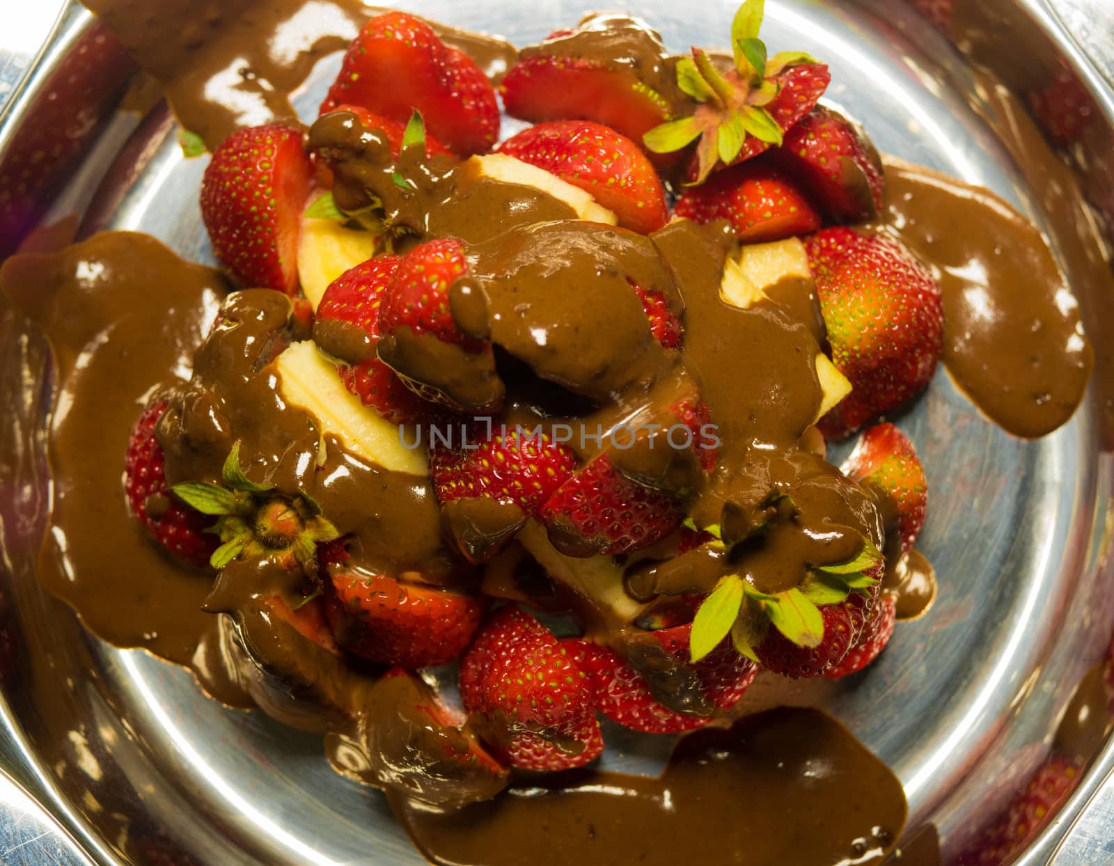 strawberry with hot chocolate by dolfinvik