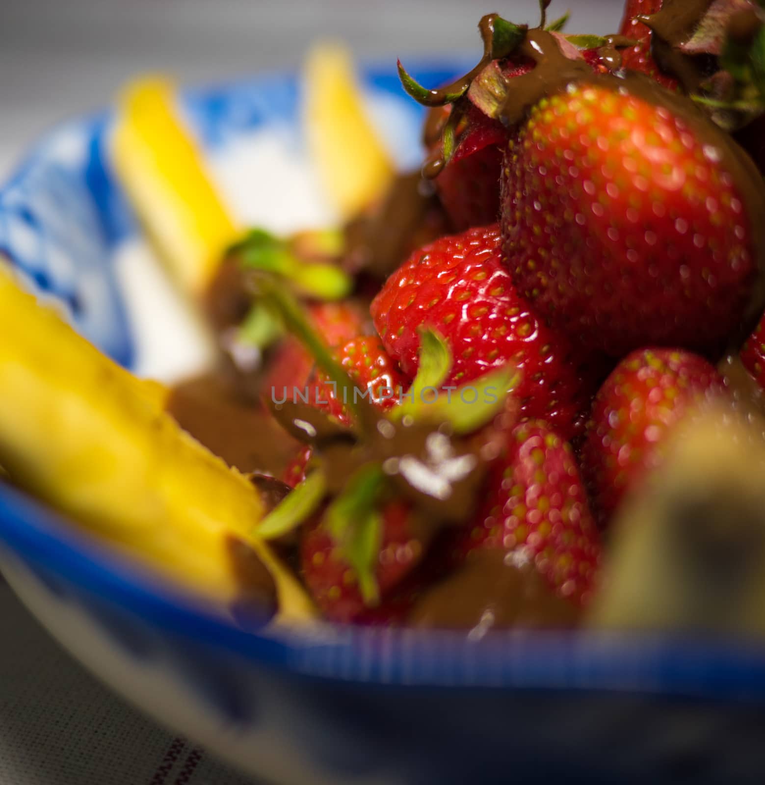 Banana and strawberry under hot chodolate by dolfinvik
