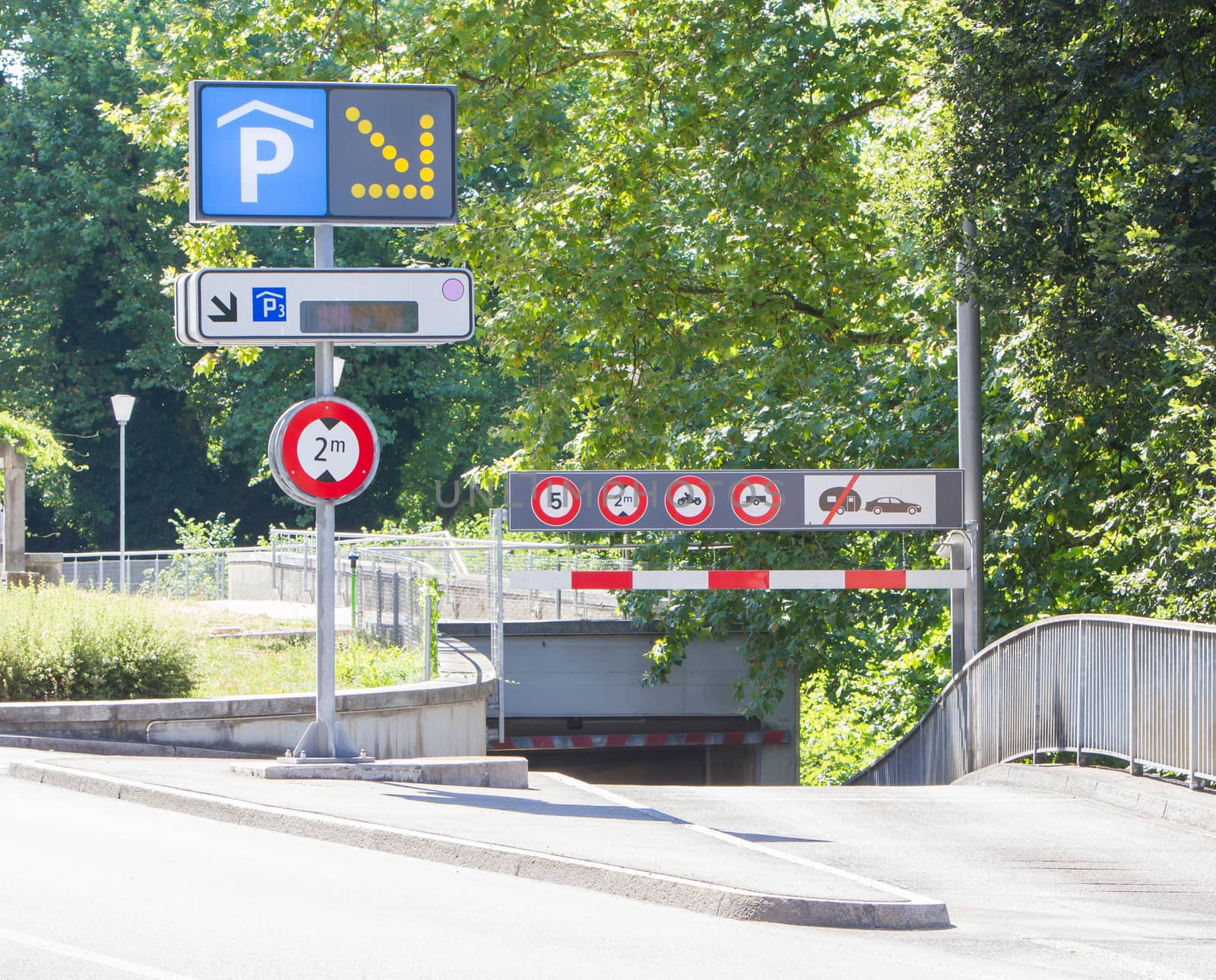 Entrance to the parking lot, Bern, Switzerland