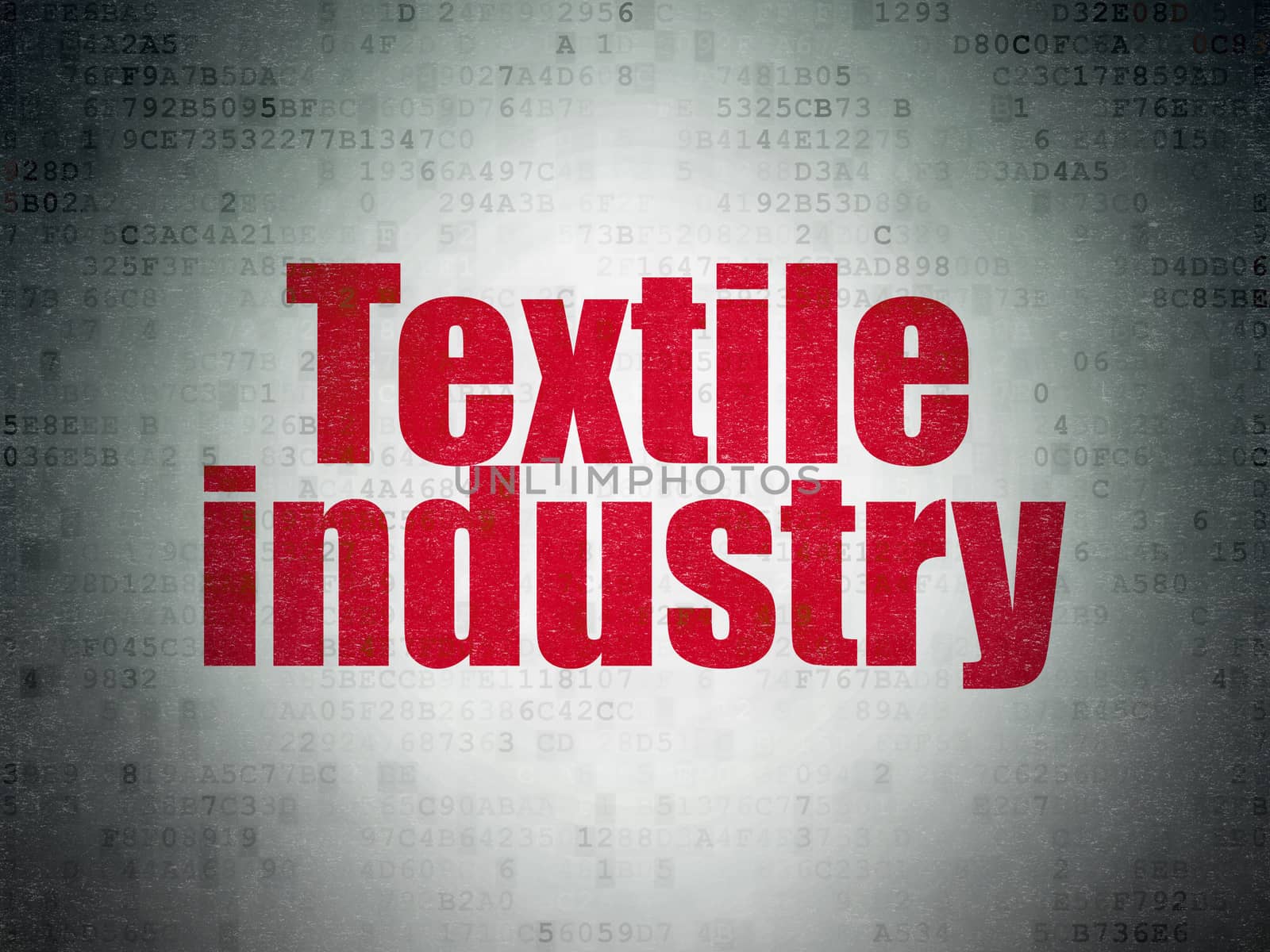 Manufacuring concept: Textile Industry on Digital Paper background by maxkabakov