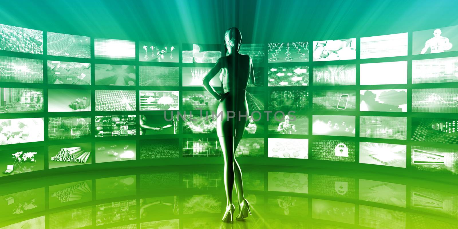 Multimedia Technology Digital Devices Information Concept Art