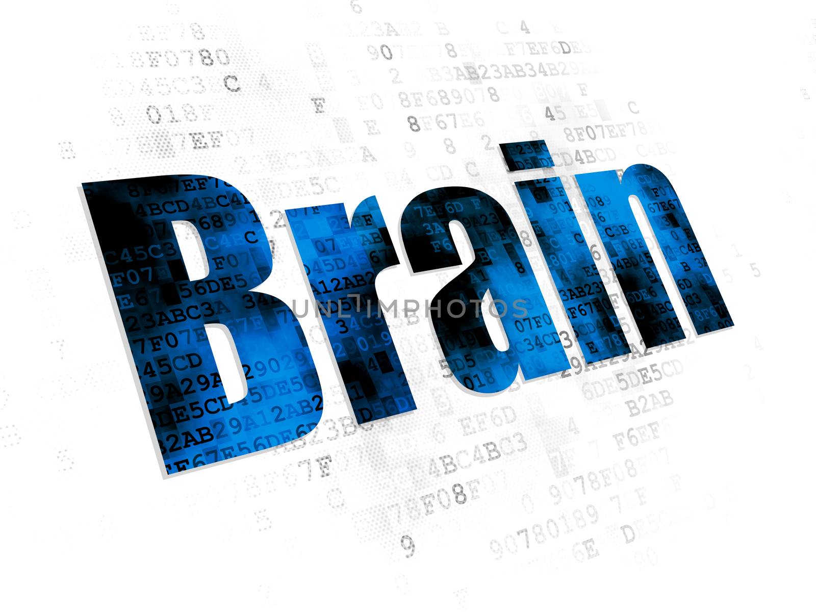 Medicine concept: Brain on Digital background by maxkabakov