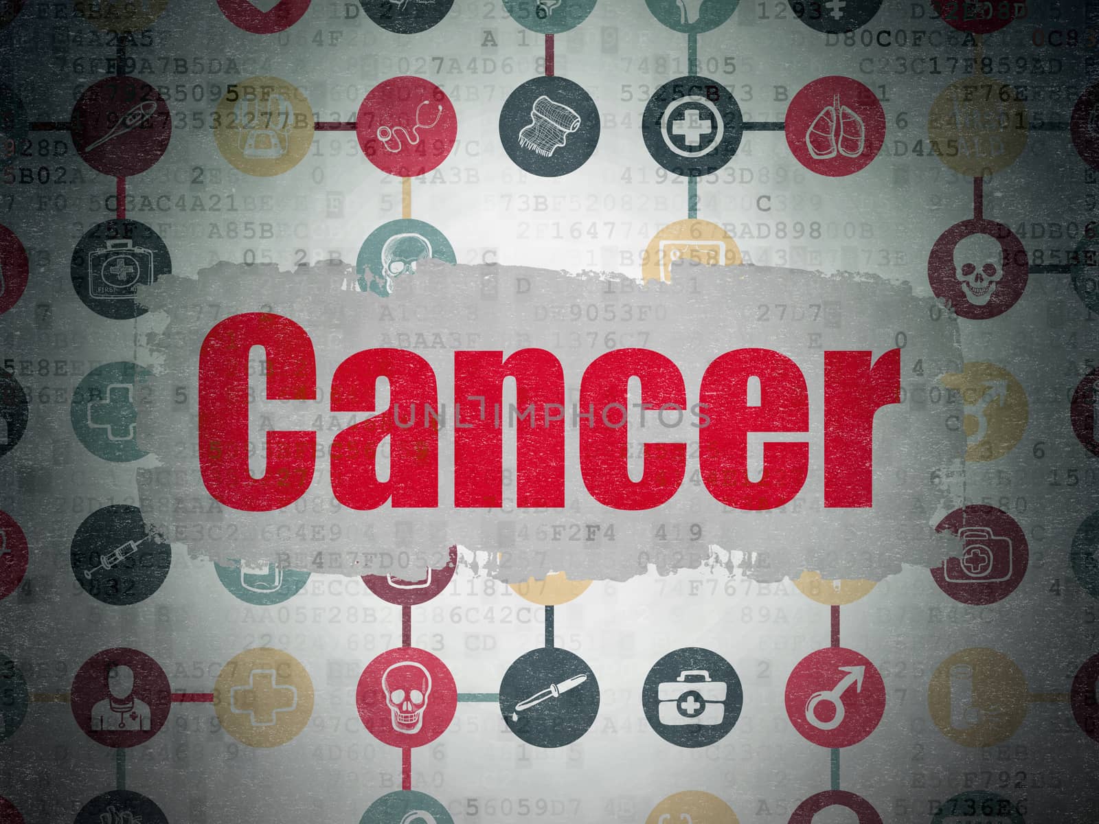 Healthcare concept: Cancer on Digital Paper background by maxkabakov