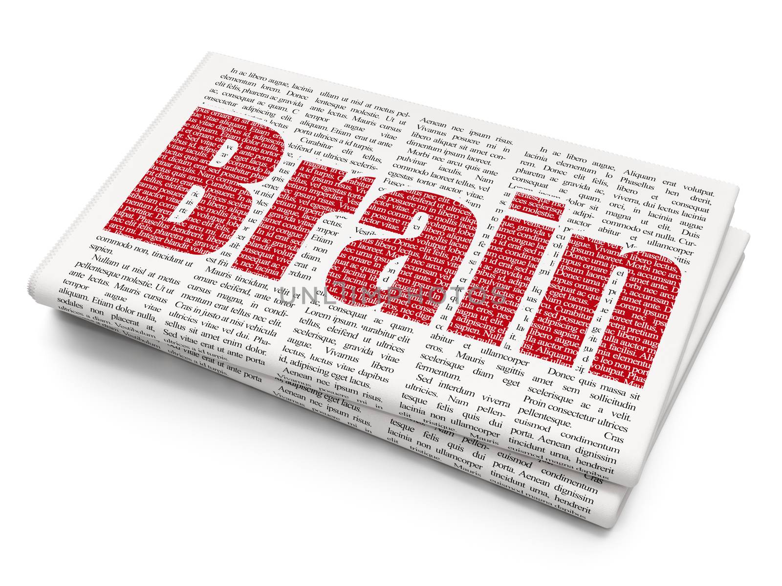 Healthcare concept: Brain on Newspaper background by maxkabakov