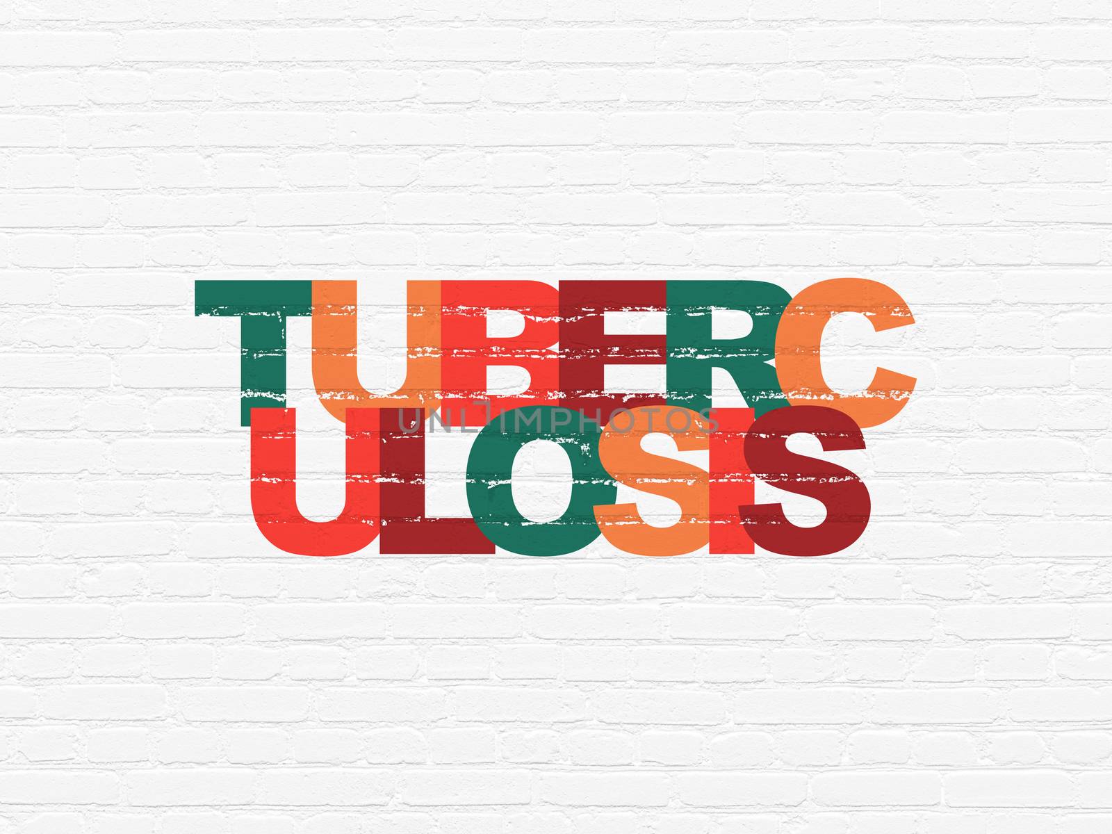 Healthcare concept: Painted multicolor text Tuberculosis on White Brick wall background