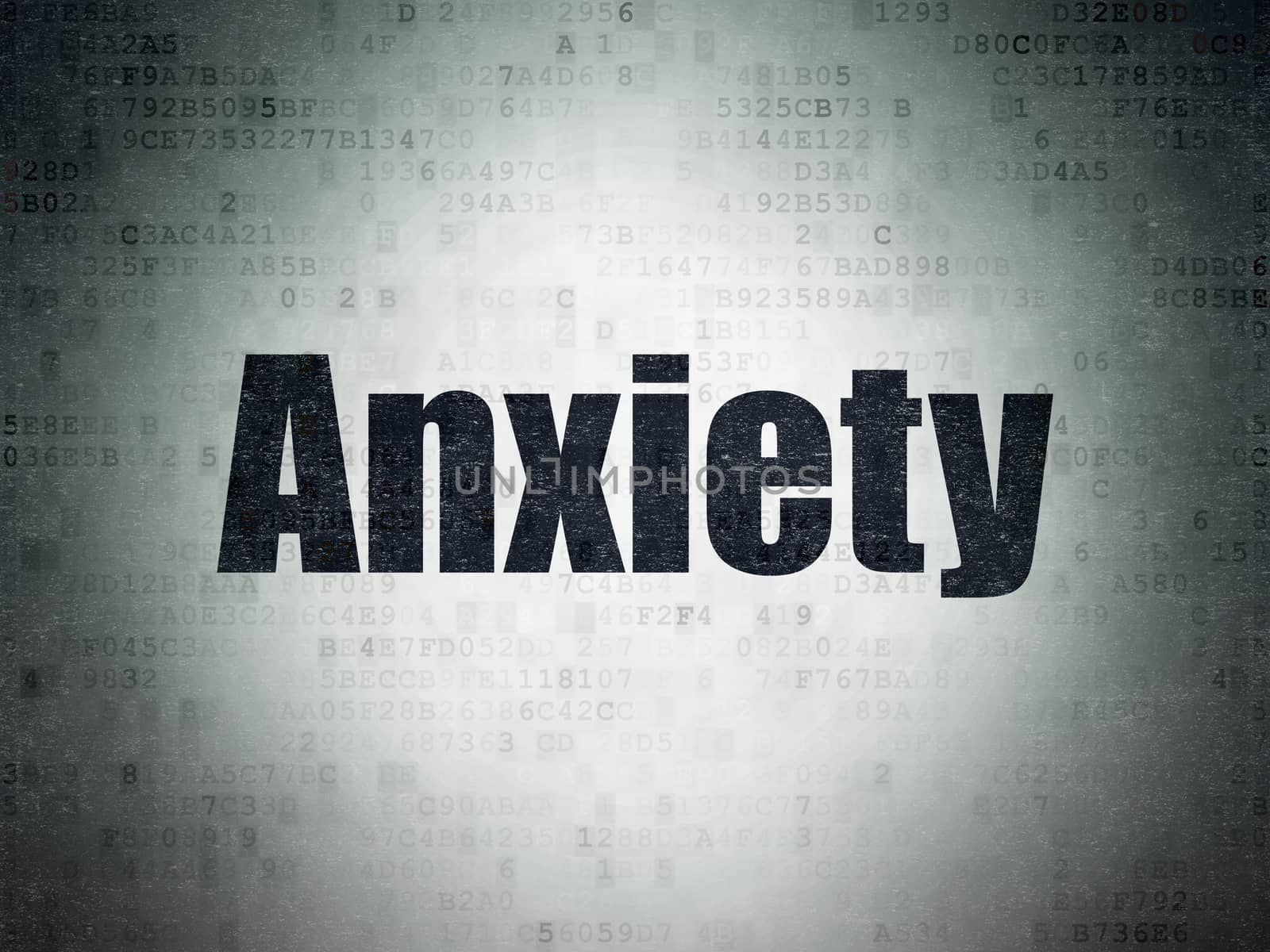 Health concept: Anxiety on Digital Paper background by maxkabakov