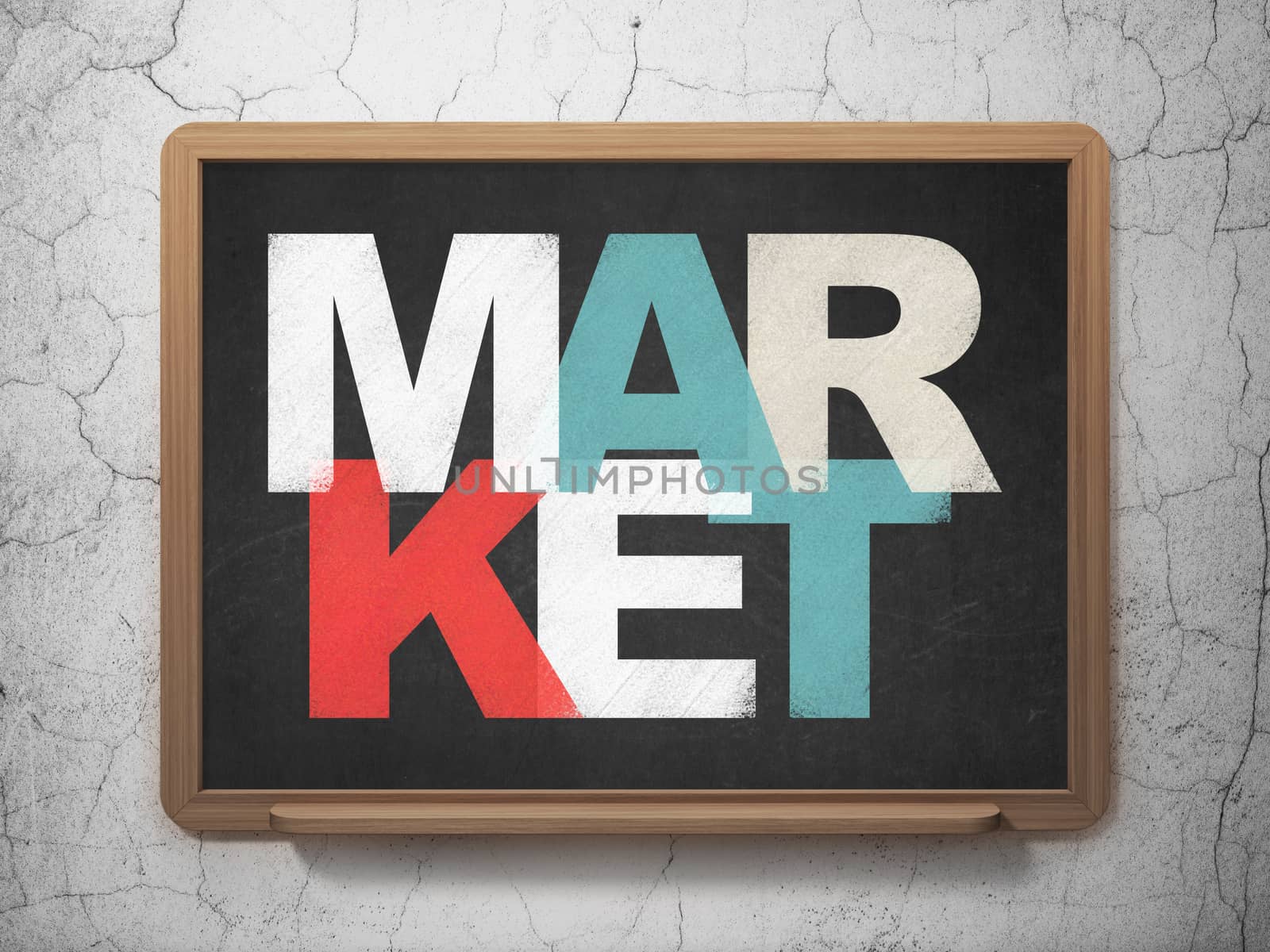 Advertising concept: Market on School Board background by maxkabakov