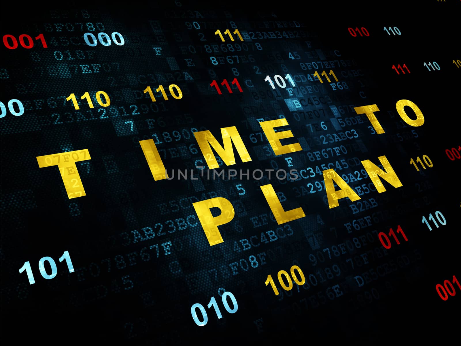Timeline concept: Time to Plan on Digital background by maxkabakov