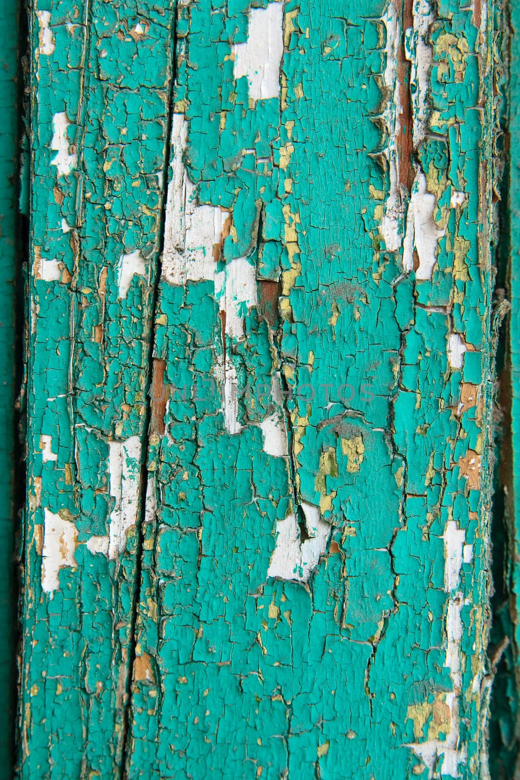 Weathered old painted wood by mrakor