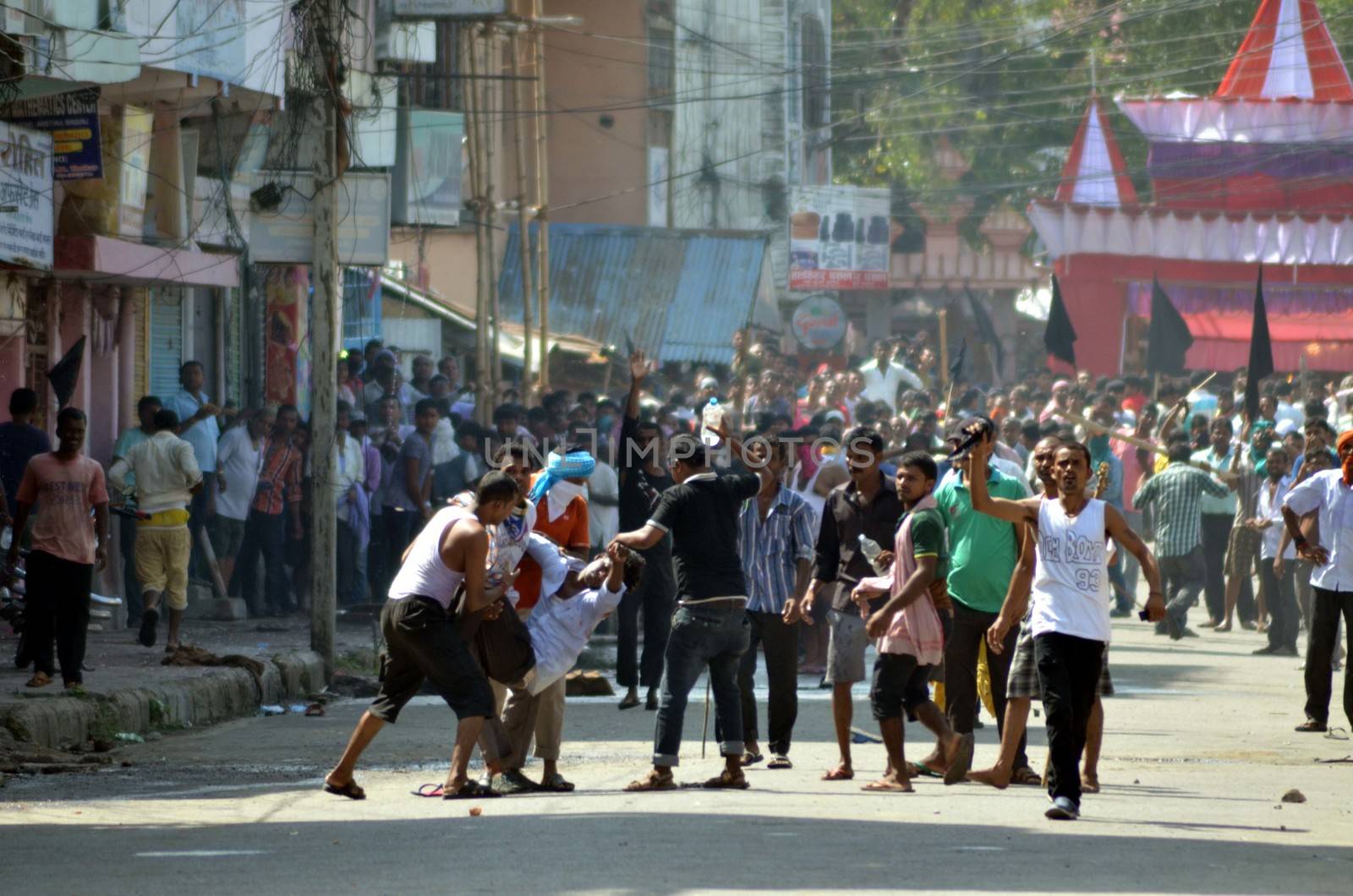 NEPAL, Terai: Nepal announced its first democratic constitution, sparking outrage among the Madeshi and Tharu ethnic communities on September 20, 2015. 	Demonstrators have staged protests in different parts of the Terai region, demanding a new demarcation of the state so that they are more fairly represented under the new constitution. 	The riots became violent and security personnel opened fire on protesters, killing at least one and leaving more than a dozen injured on September 20. 