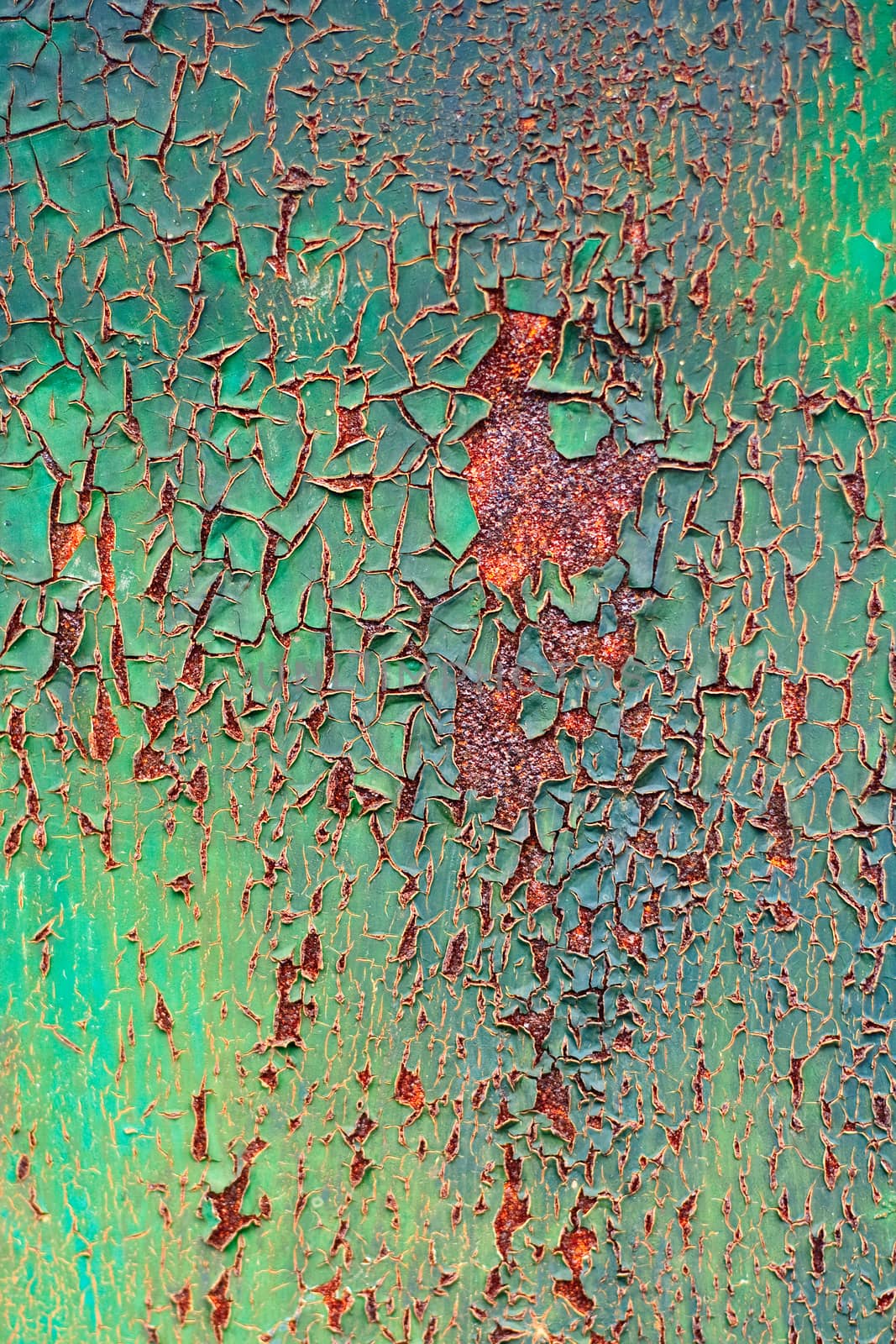 old decayed paint on rust metal by mrakor