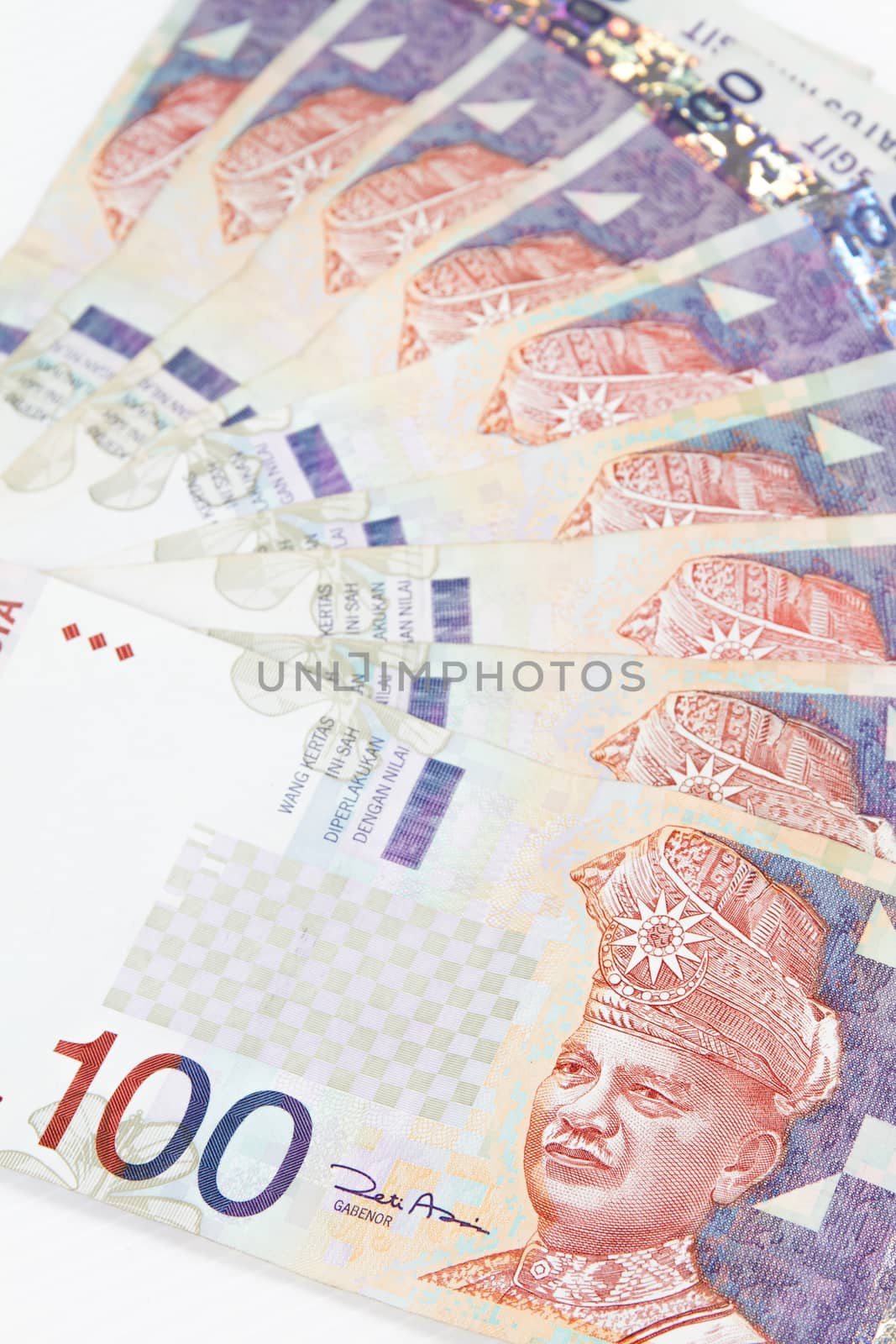 Malaysia Currency in white background by kiankhoon