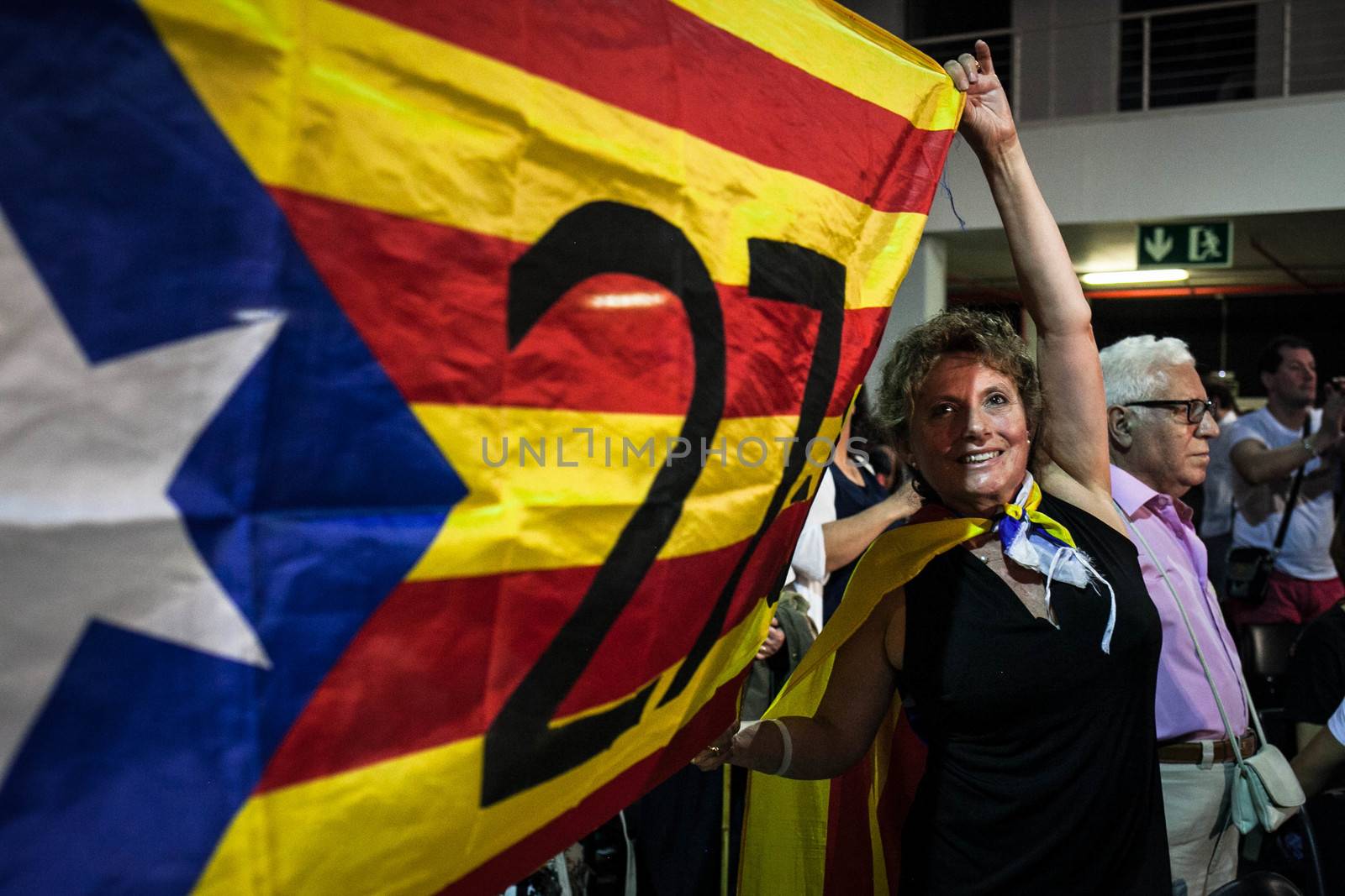 SPAIN, Barcelona: Junts pel S� (Together for Yes), a coalition of political parties in favour of Catalonia's independence, held a rally in Barcelona on September 20, 2015.The northeastern region of Catalonia is home to 7.5 million people, who will vote on September 27, 2015 on secession from Spain. An independent Catalonia would not be part of the Eurozone. 