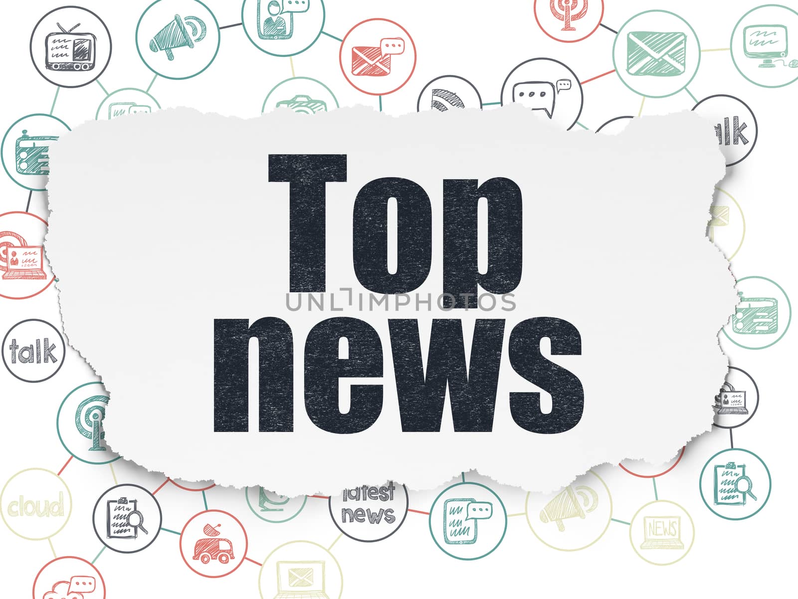 News concept: Top News on Torn Paper background by maxkabakov