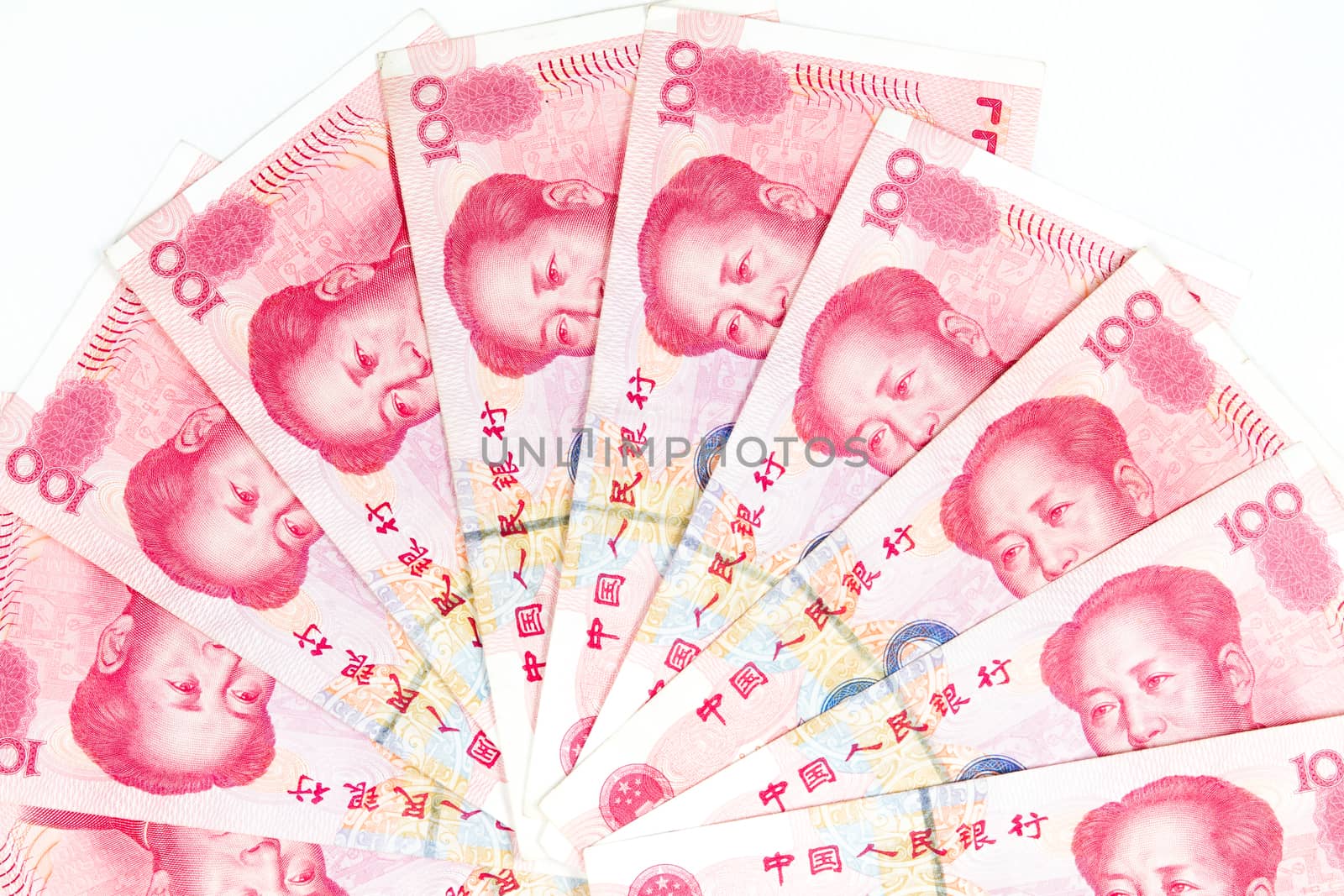 China Currency in white background by kiankhoon