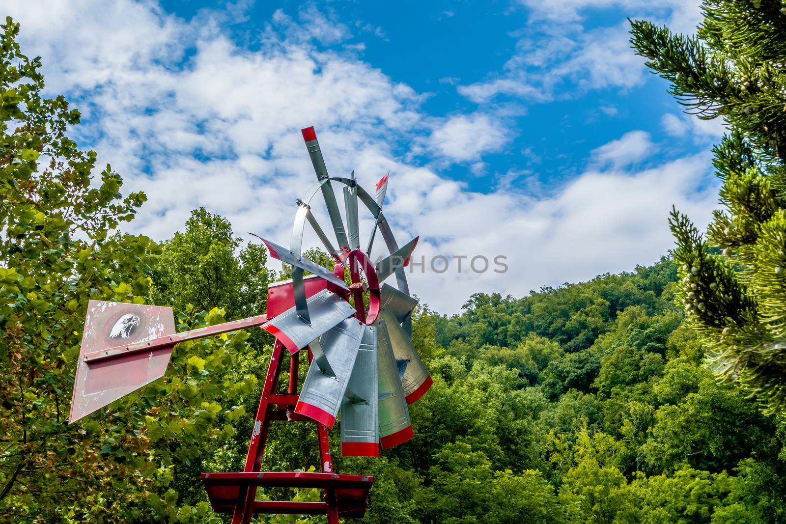 Old antique Aermotor windmill used to pump water