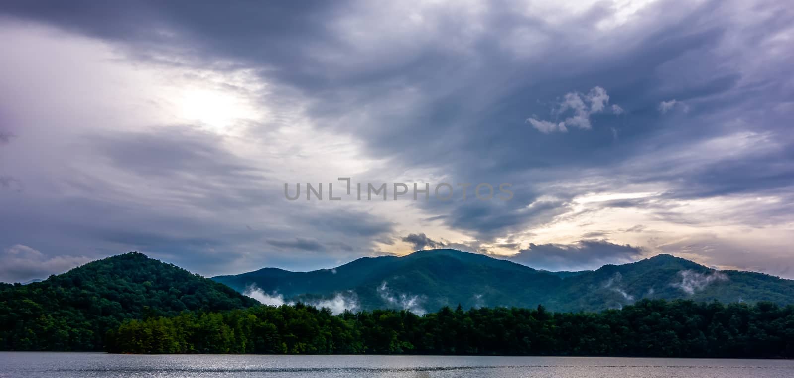 panoramic landscapes and beautiful nature at lake santeetlah nor by digidreamgrafix