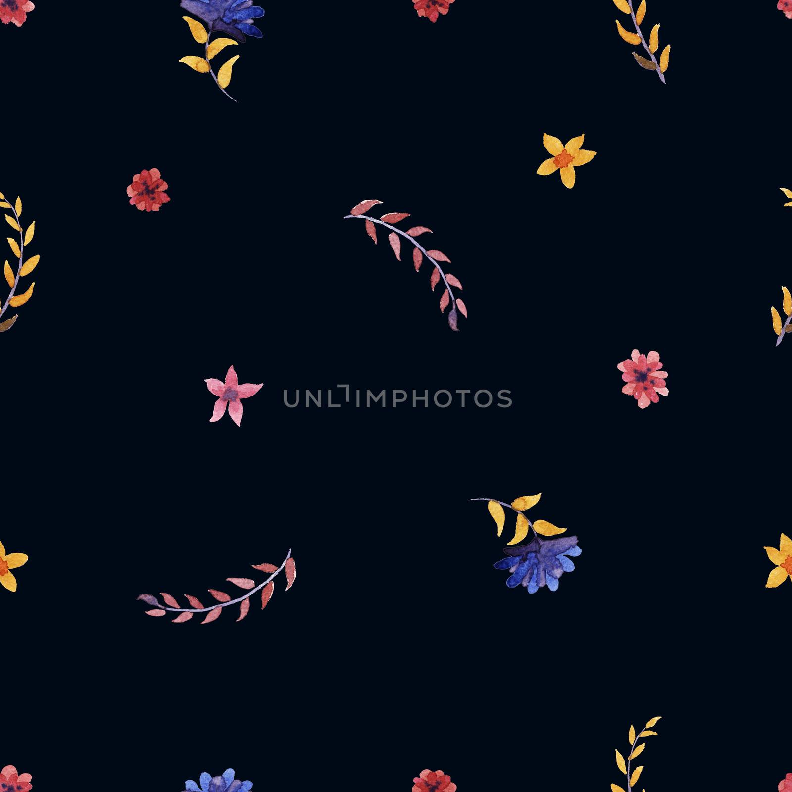 flowers watercolor of floral rose seamless pattern