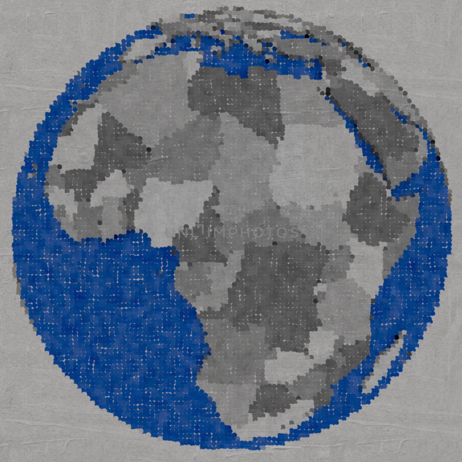 Drawing of Africa on Earth by Harvepino