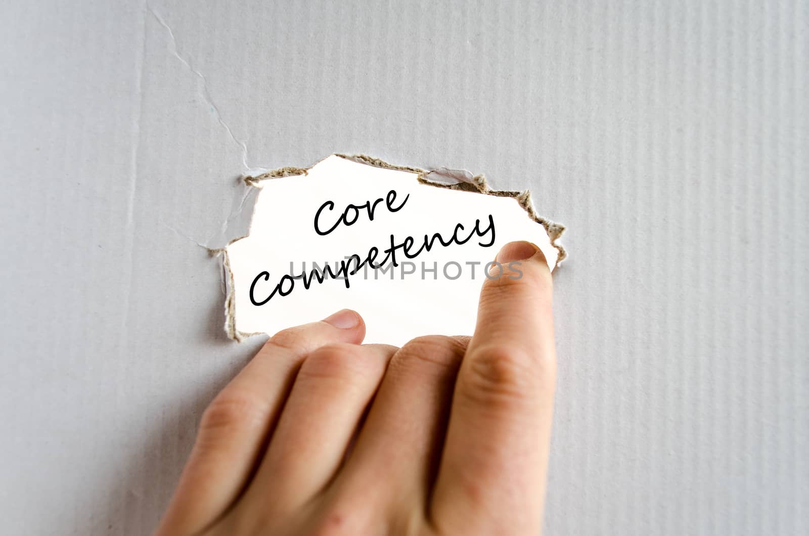 Core competency text concept isolated over white background