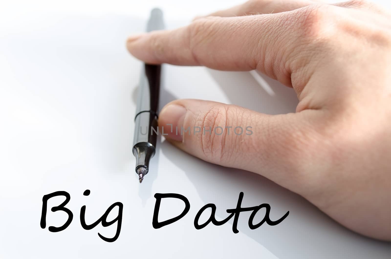 Big data text concept isolated over white background