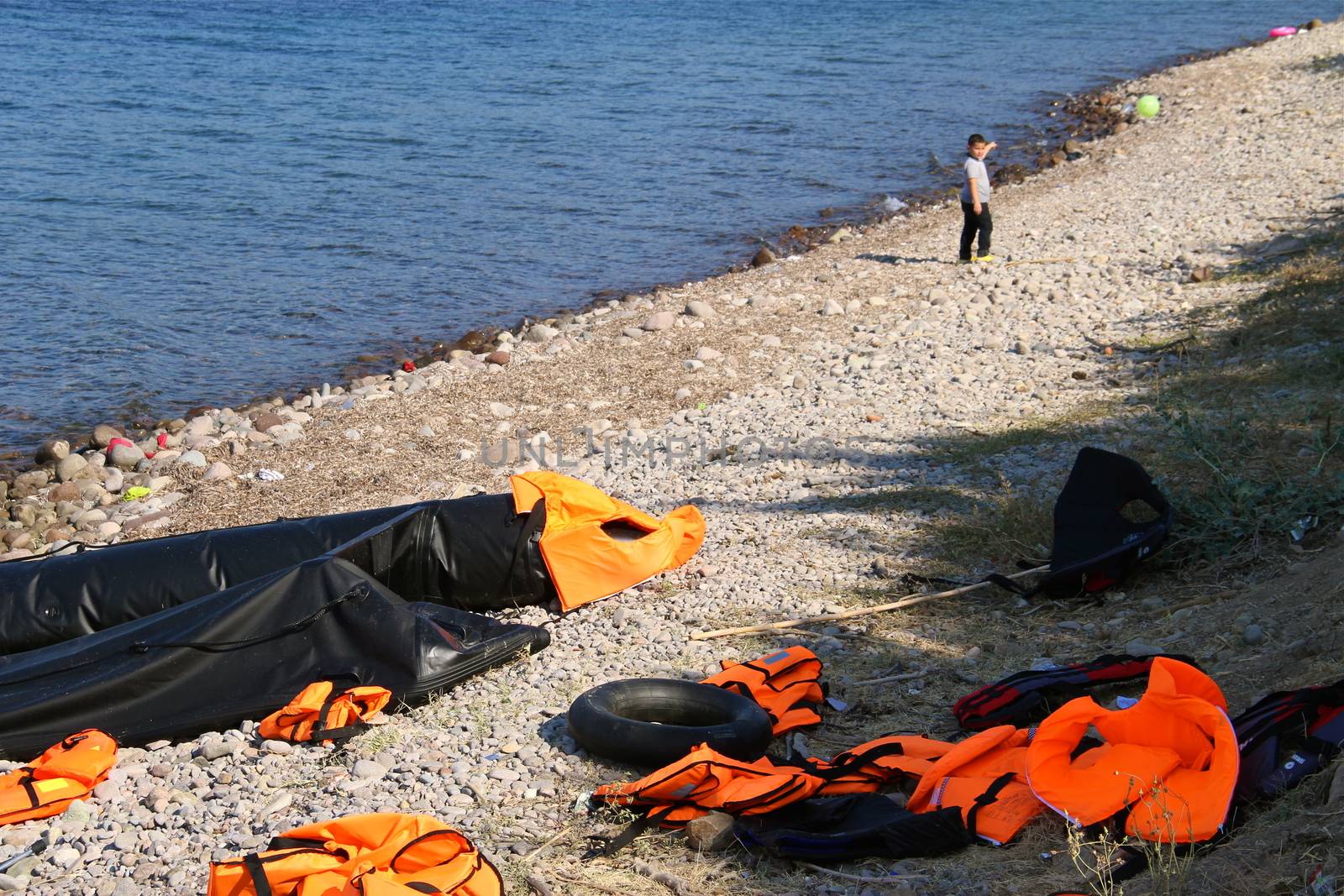 GREECE, Lesbos: Scenes of arrival in Lesbos, marking the beginning of a long and difficult journey through Europe for thousands of refugees, taken 4th-10th September, 2015. 