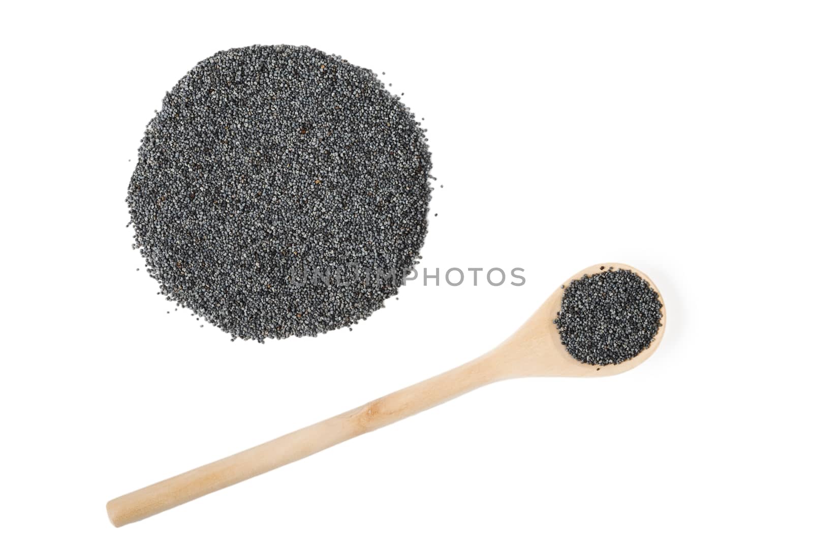 poppy seeds isolated on white background by iprachenko