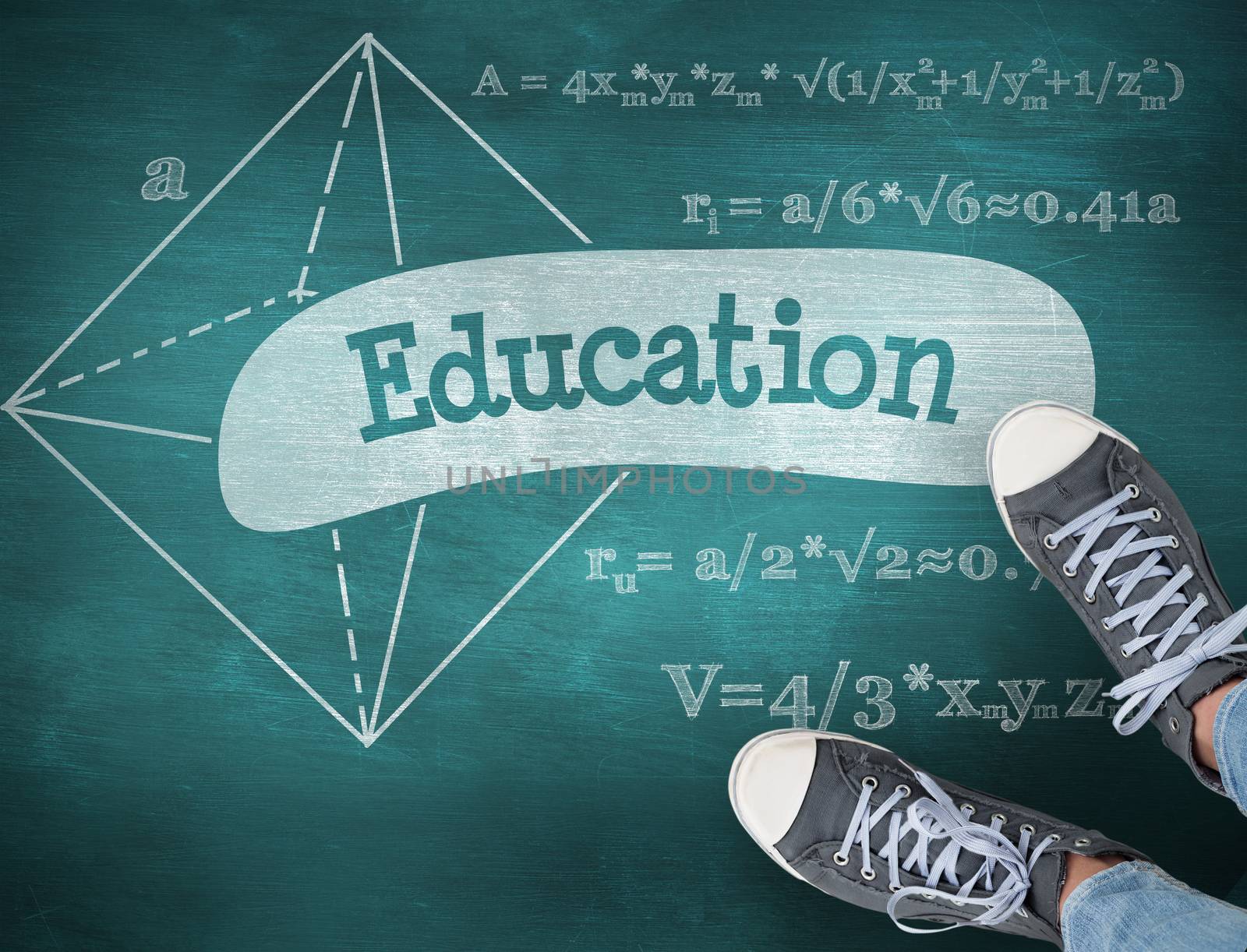 Education against green chalkboard by Wavebreakmedia